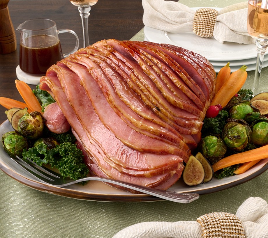 SH 12/7 Kansas City Steak Co. 7.25-8.5 lb Spiral Sliced Bone-in Ham