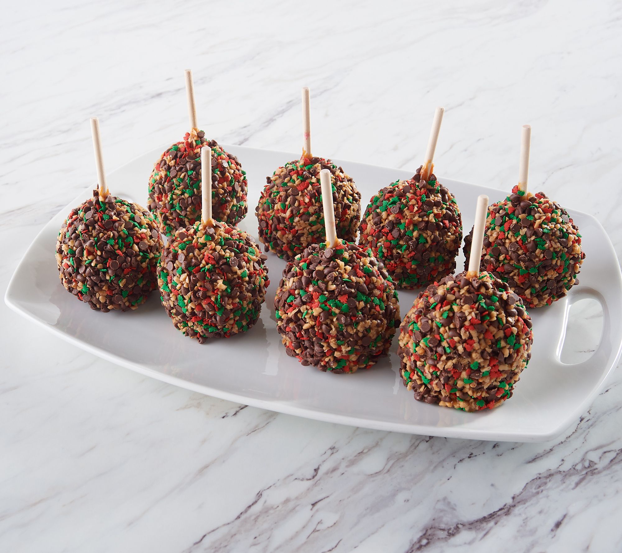 Mrsprindables 8pc Holiday Toffee Individual Caramel Apples 2097