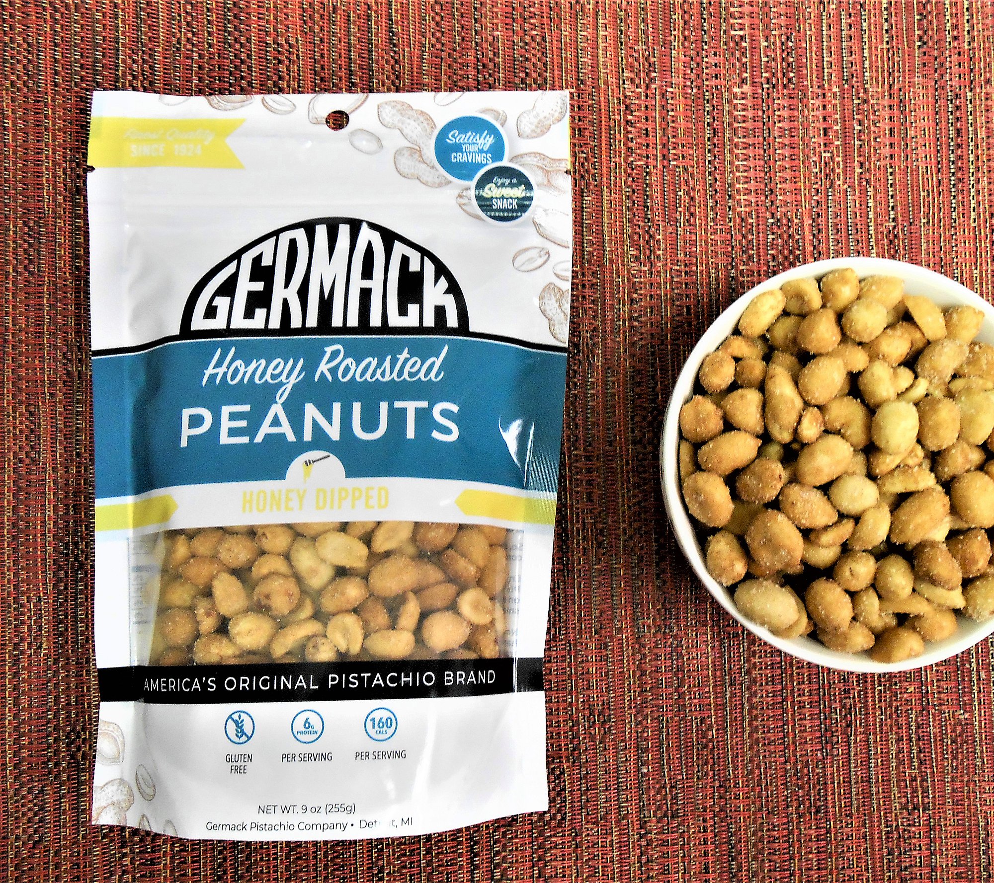 Germack (8) 9-oz Honey Toasted Peanuts