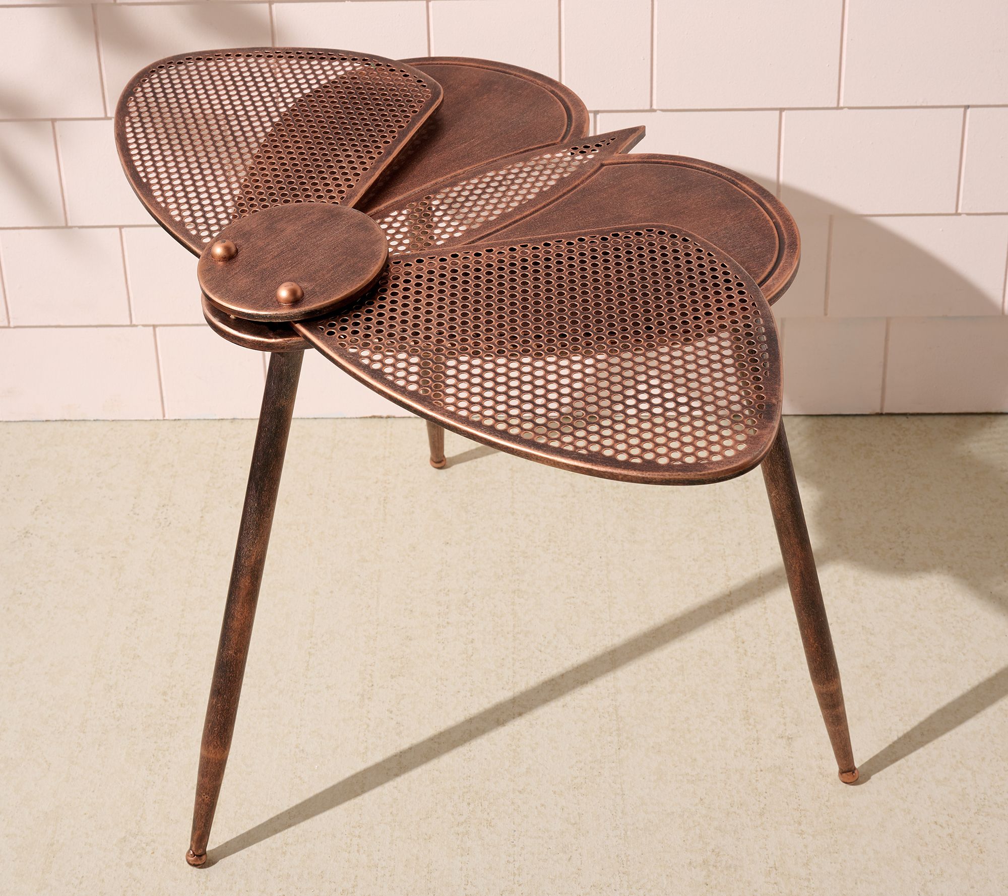 "As Is" Girl Next Door Outdoor Critter Accent Table w/ Retract Wings