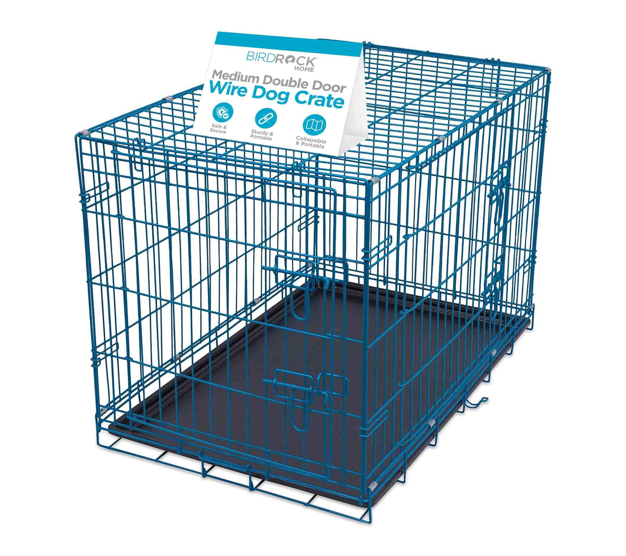 BirdRock Home 36" Wire Double Door Dog Kennel