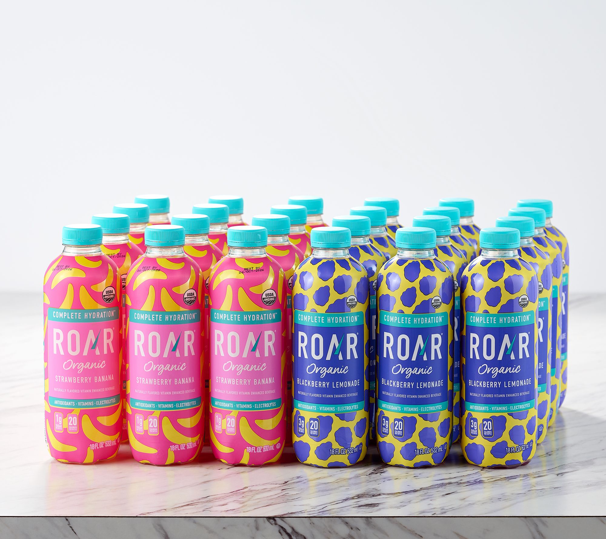 Roar Organic 24 Bottles Vitamin & Electrolyte Beverage Auto-Delivery