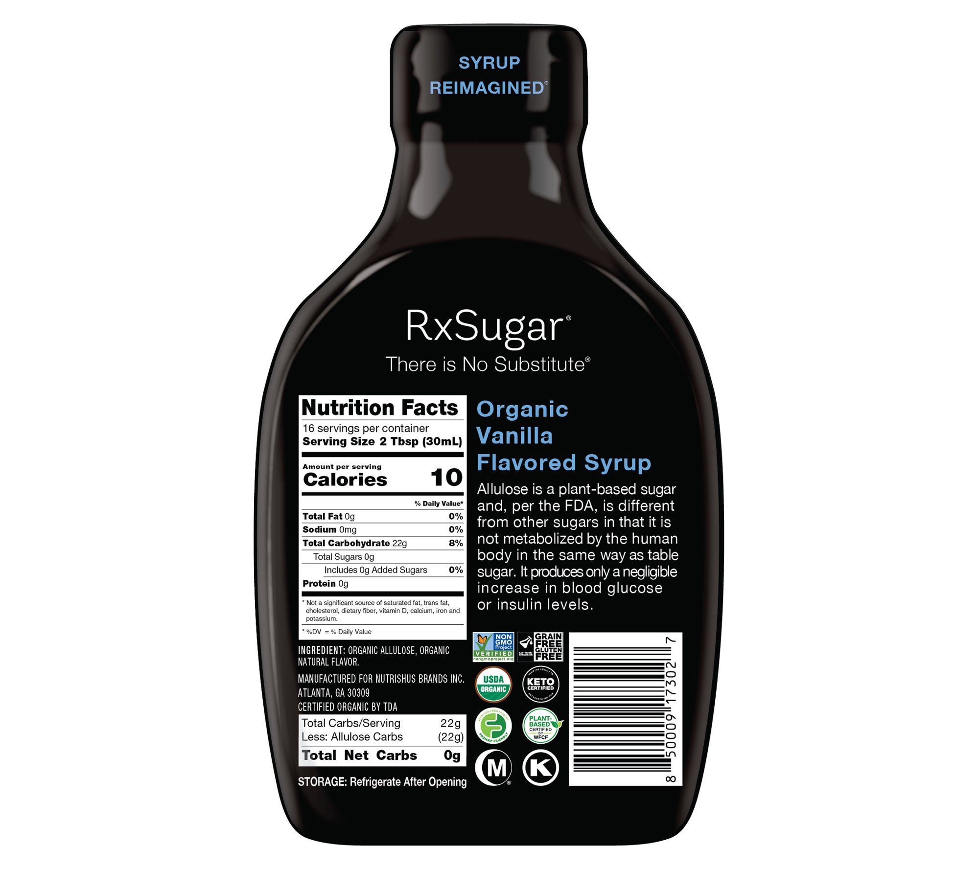 RxSugar 6-Pack Vanilla Syrup - QVC.com