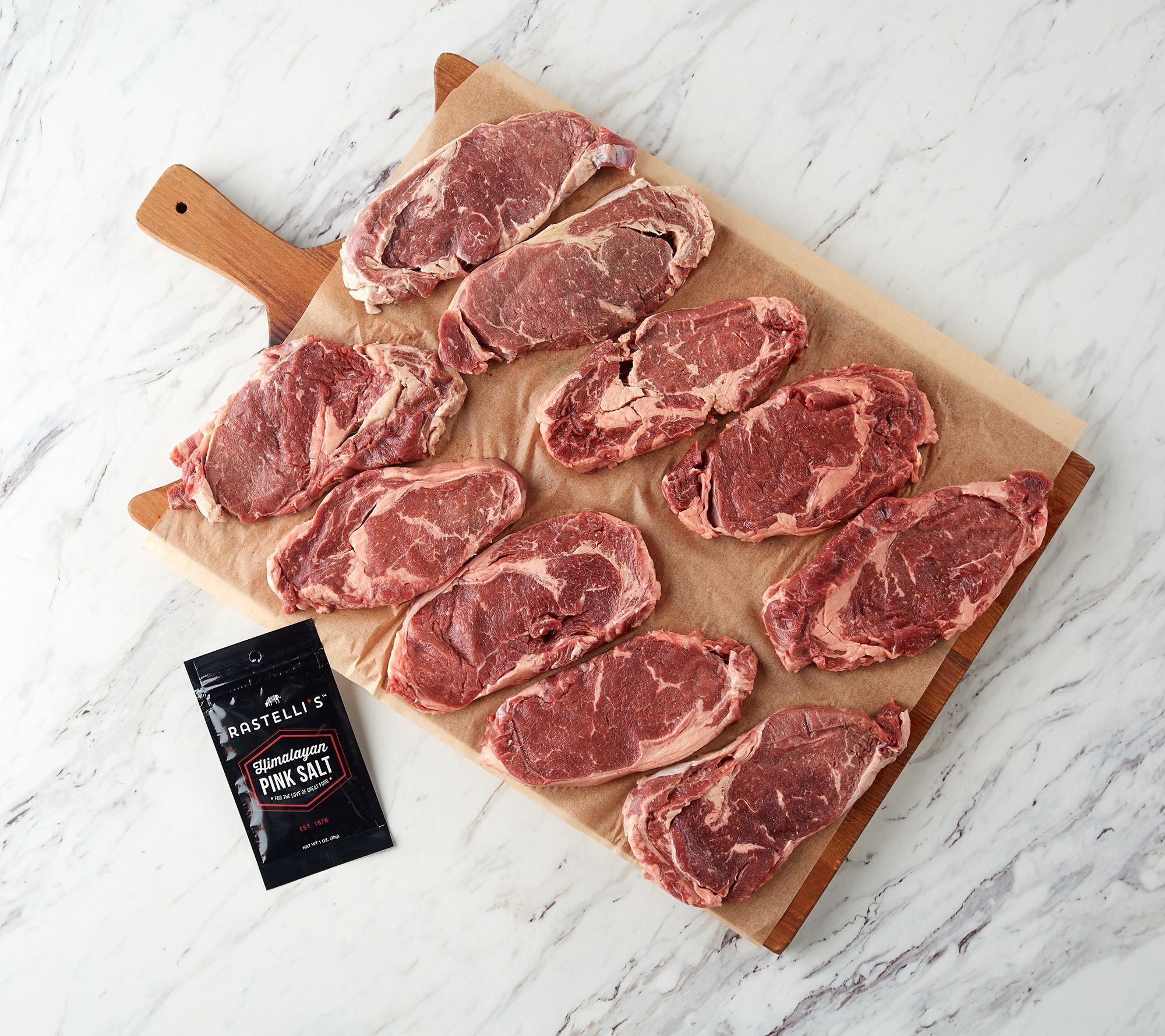 Rastelli's (10) 8 oz. Reserve Grass Fed Ribeye Steaks - QVC.com