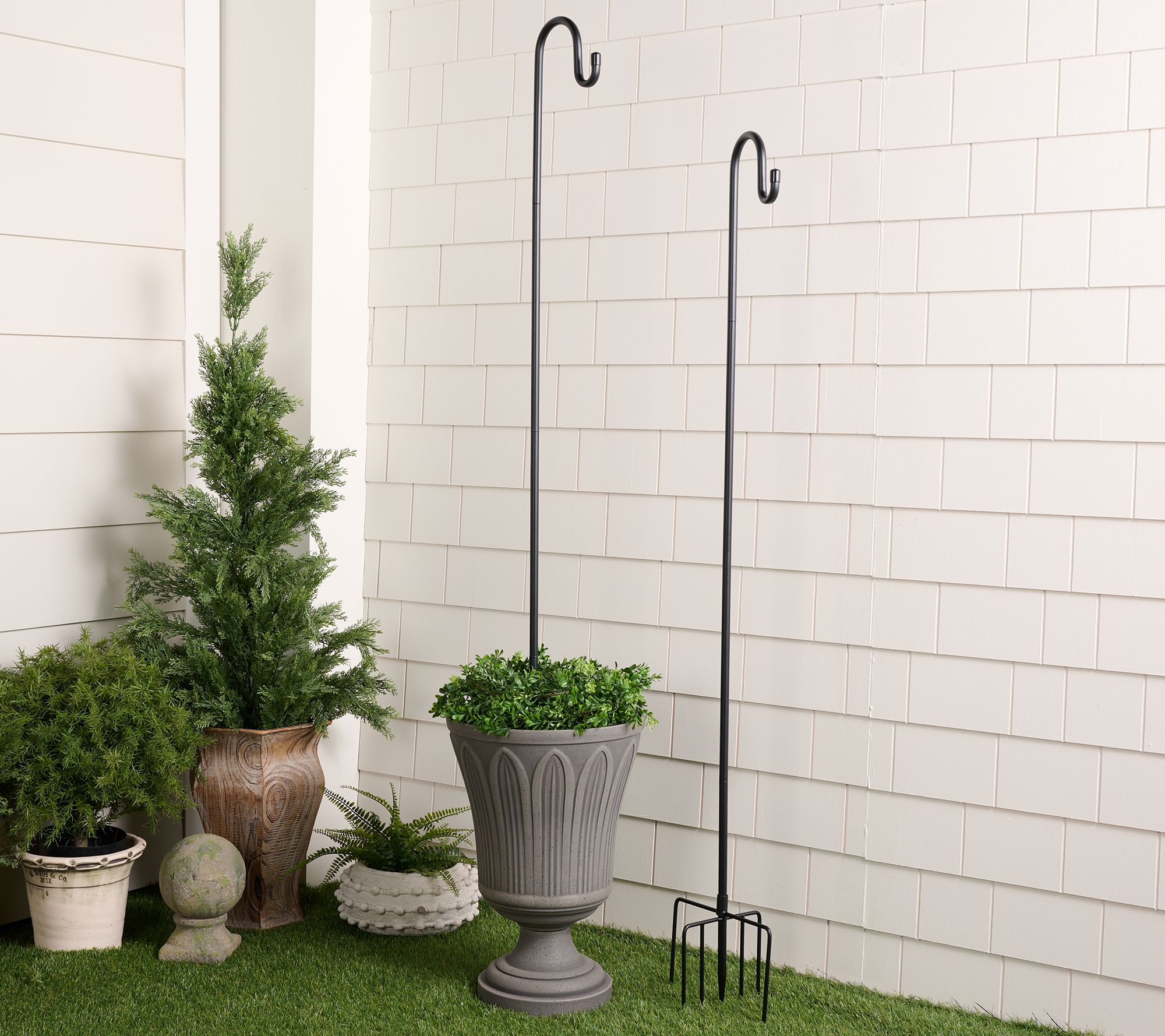 Garden Reflections Set of 2 Adjustable Shepherds Hooks