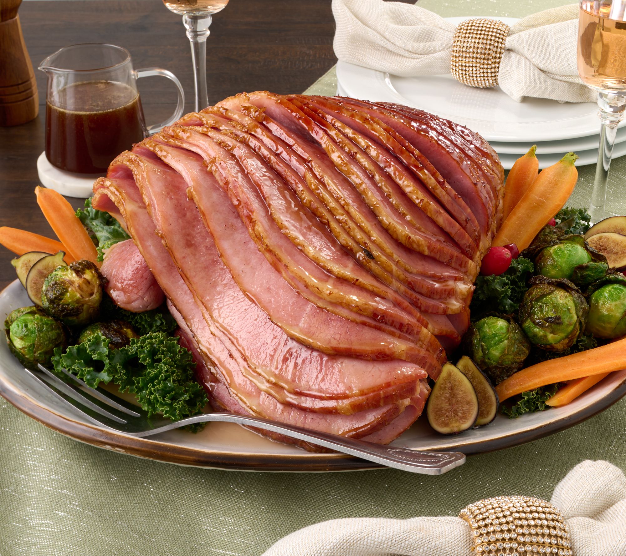 Kansas City Steak Co. 7.25-8.5 lb Bone-in Ham