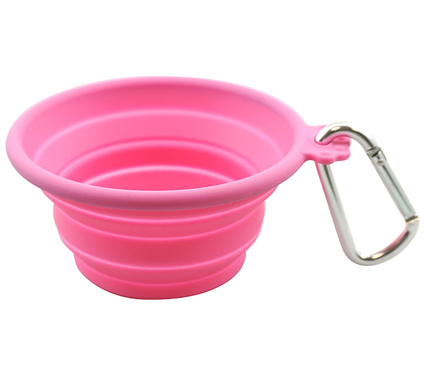 FFDPet Travel Bowl for Dogs & Cats Medium 26.5- oz Pink