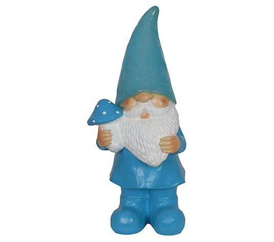 Exhart Solar Blue Woodland Gnome Statuary