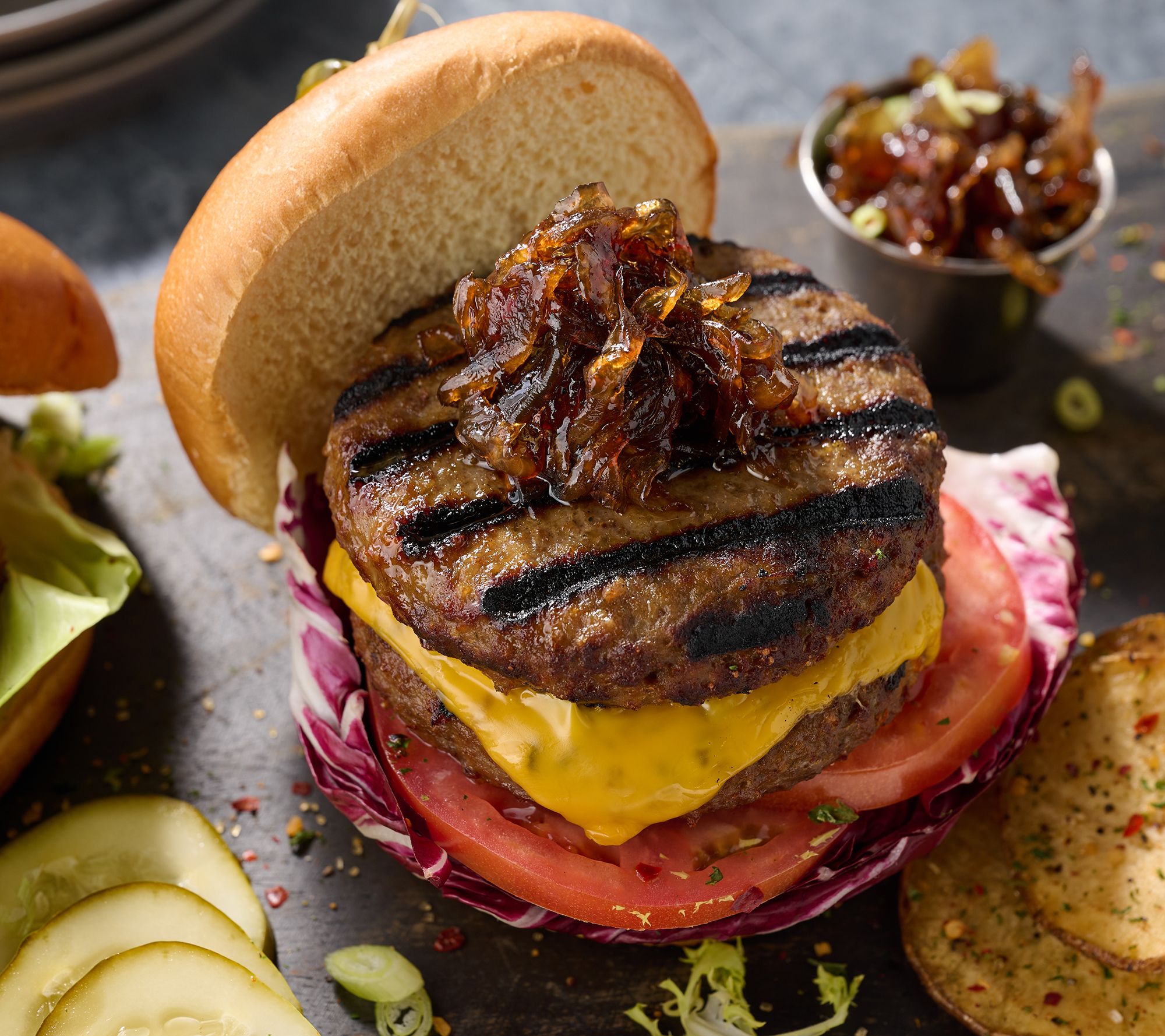 Rastelli's (10) 5-oz Black Angus French Onion Burgers