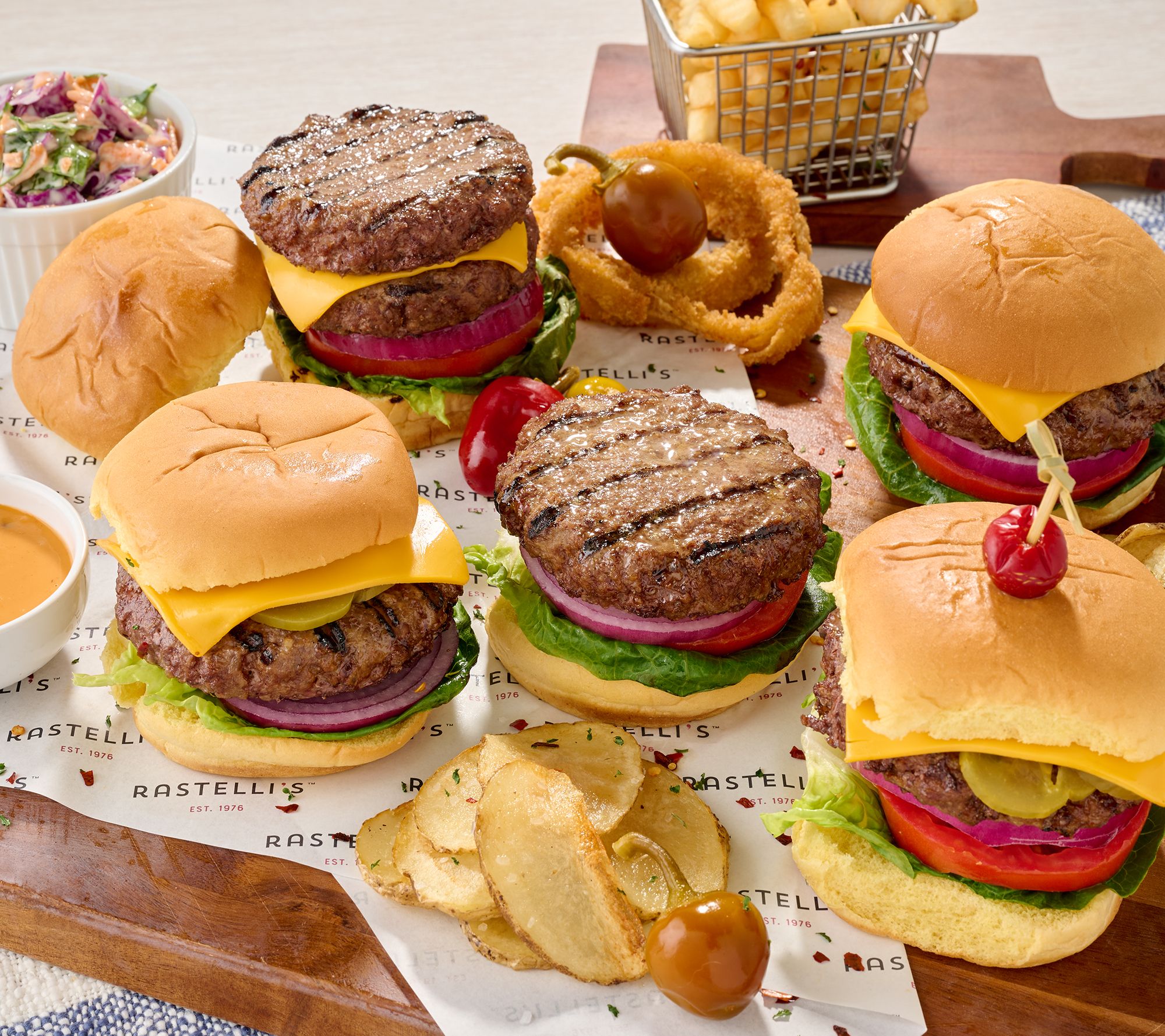 Rastelli's 20 Wagyu Kobe Style Beef Burgers w/Sauce Auto-Delivery
