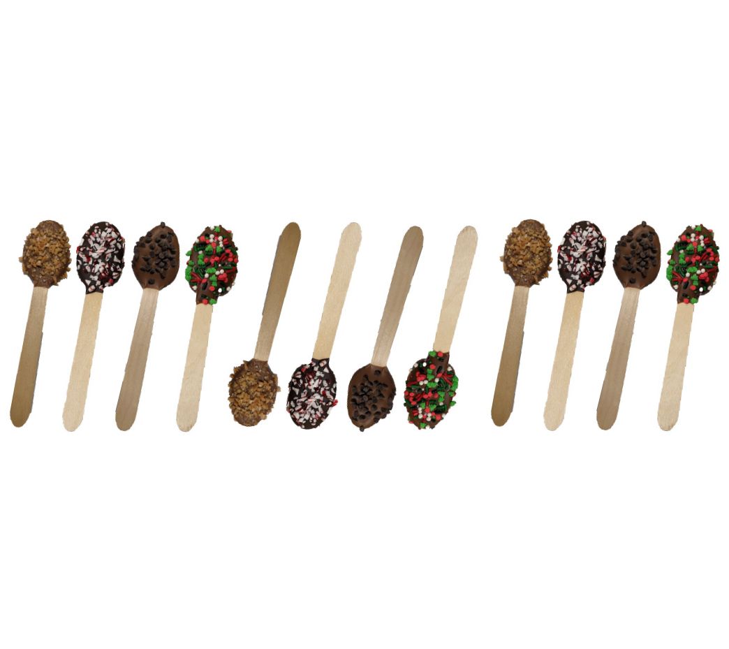 Chocolate Works Set of (3) 4-count Dipped HotCocoa Spoons