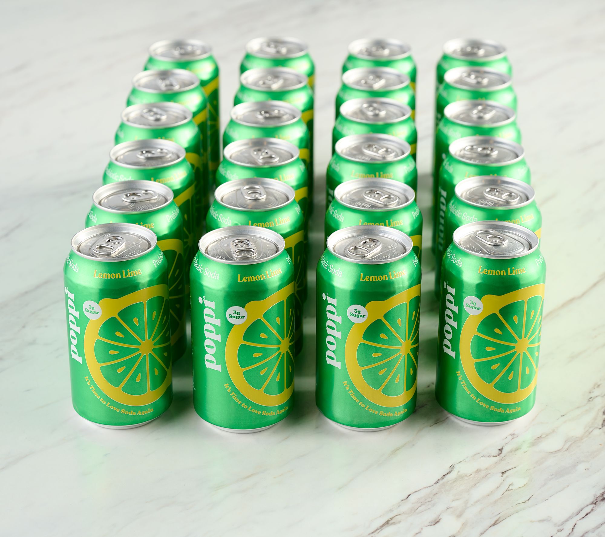 Poppi (24) 12oz Cans 5g Sugar Prebiotic Soda: Cola, Root Beer & Lemon-Lime