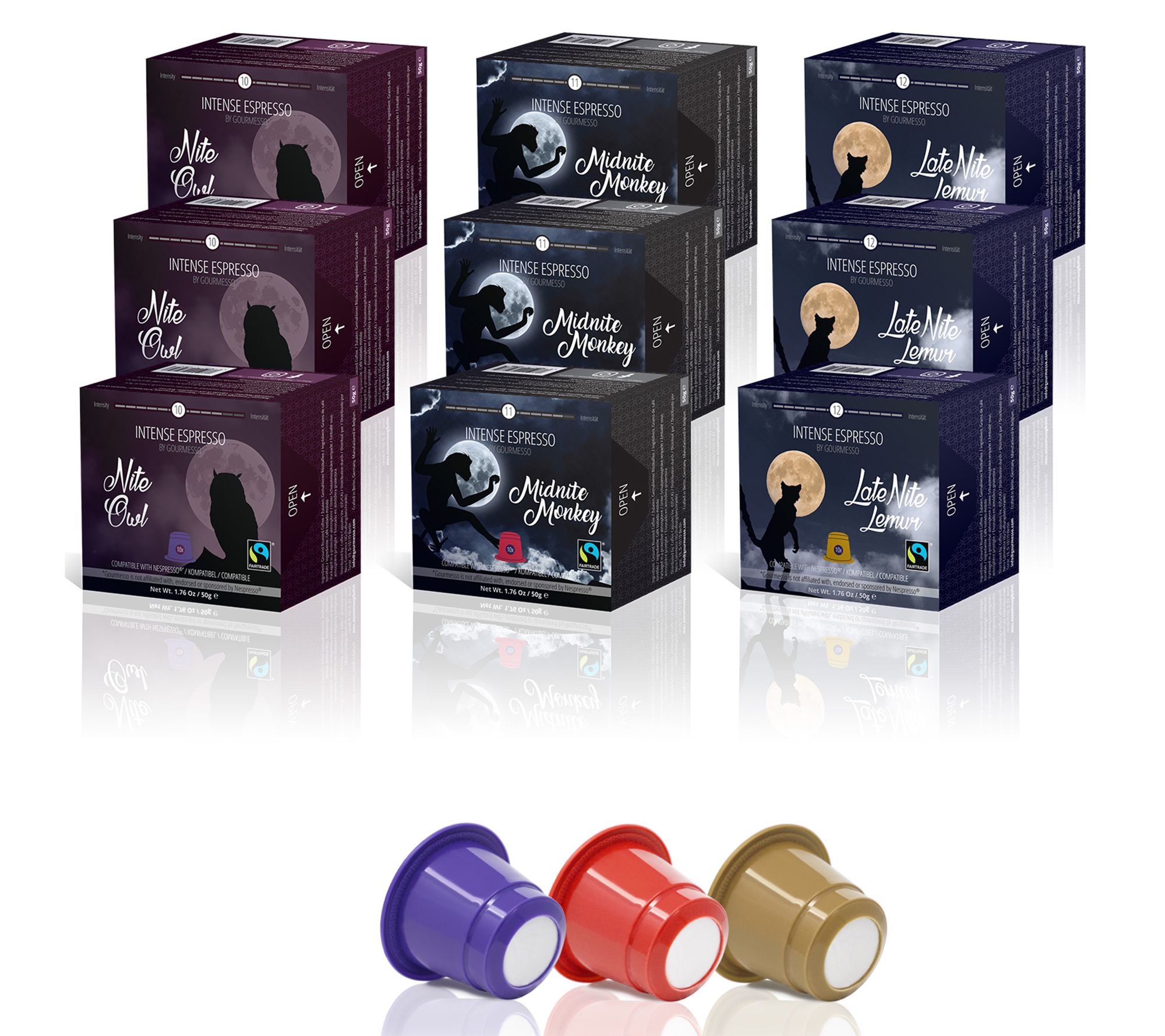 Nespresso Professional Coffee Capsules, Intense Coffee Trio