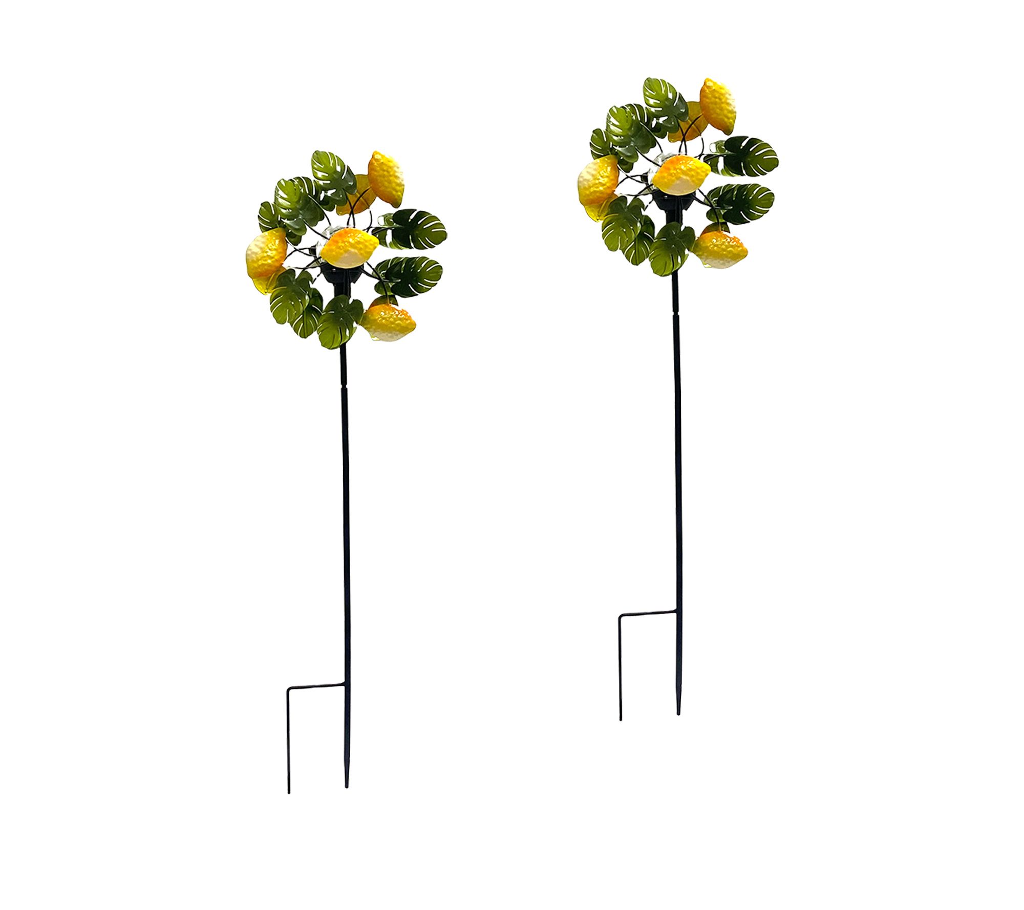 "As Is" Temp-tations Outdoors Set/2 Mini 9" Solar Wind Spinners