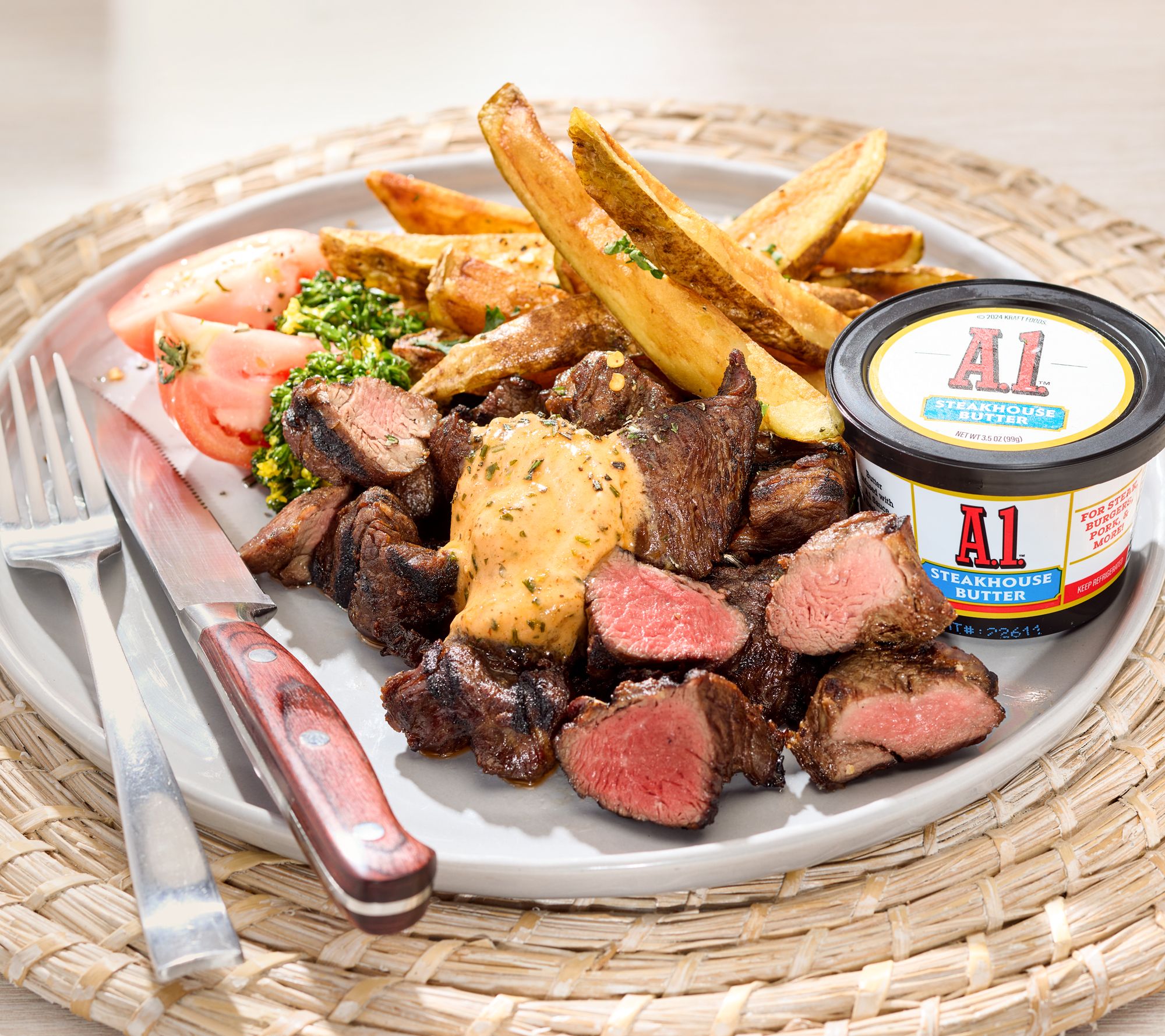  Kansas City Steak Co. (3) 1-lb Filet Tips & Choice of Butter - M140246