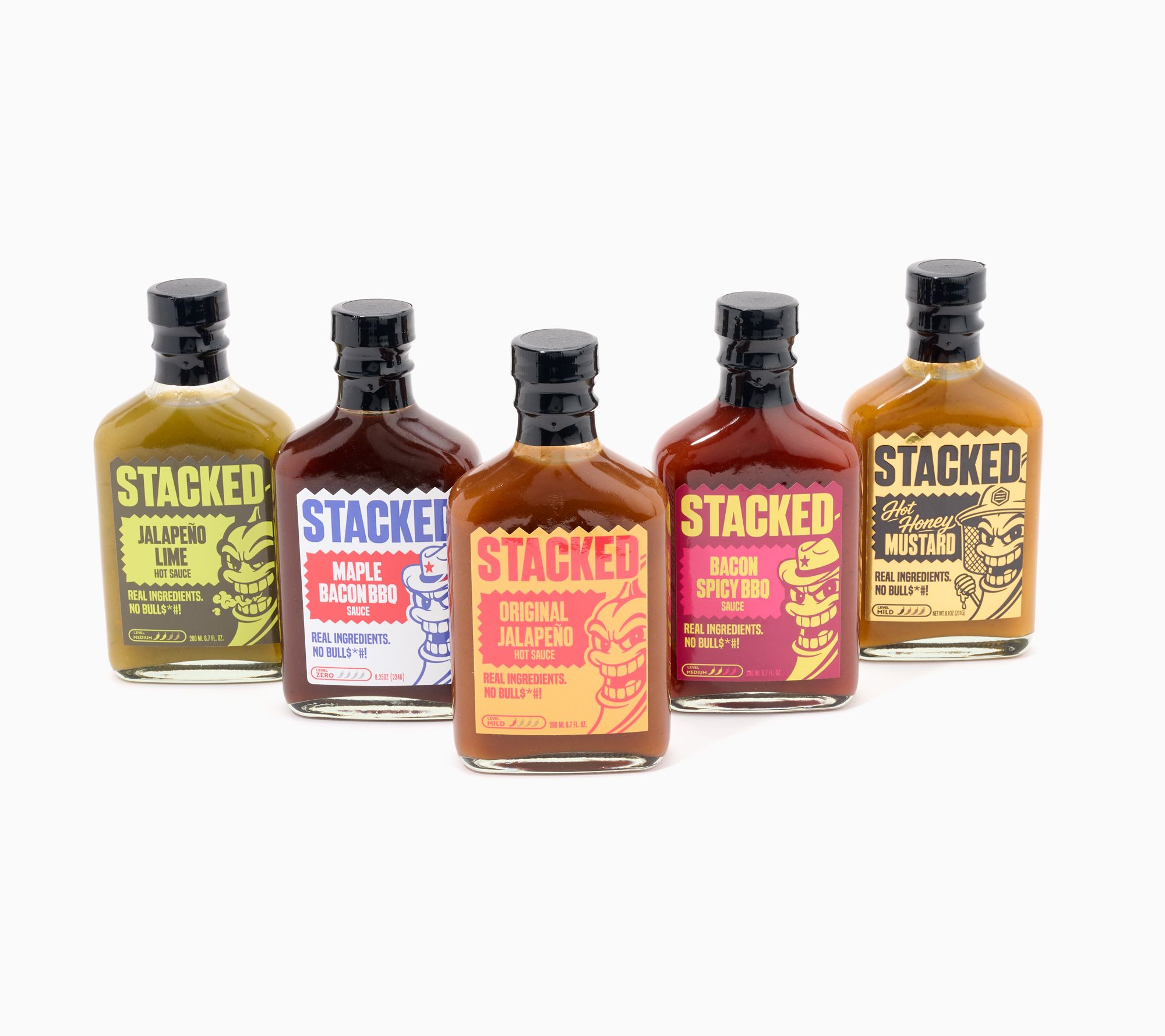 Stacked Sauces (5) 6.7oz Hot Sauce Variety Pack
