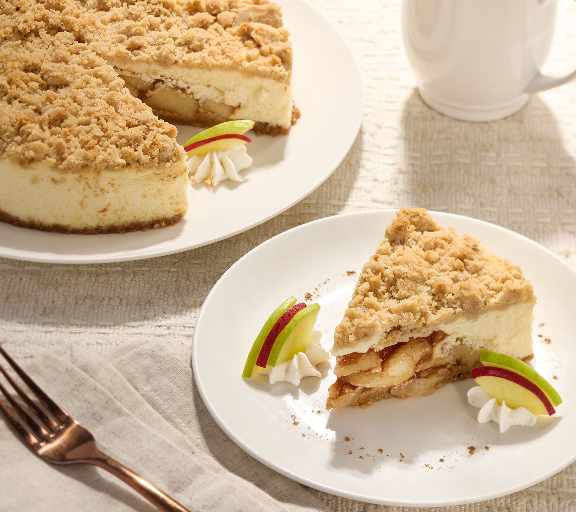 SH11/16 Junior's 3-lb Apple Pie or Pumpkin Pie Cheesecake