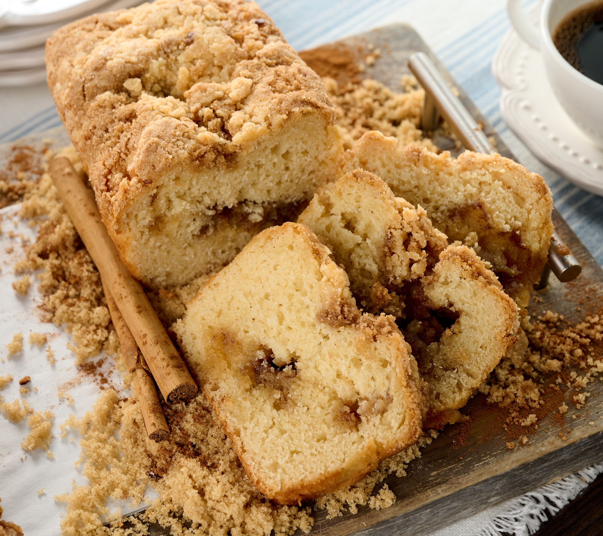 Bread & Bread (3) 24-oz Fresh Baked Crumb Cake Loaves