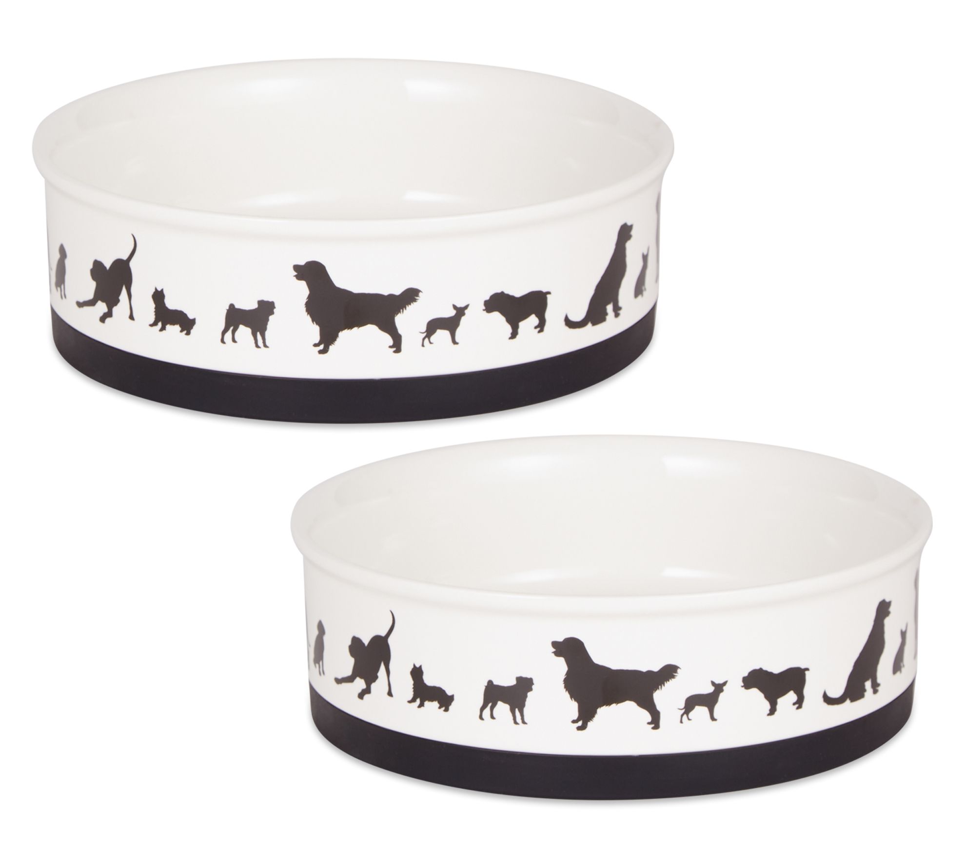 Bone Dry Dog Show Pet Bowls Large Set/2