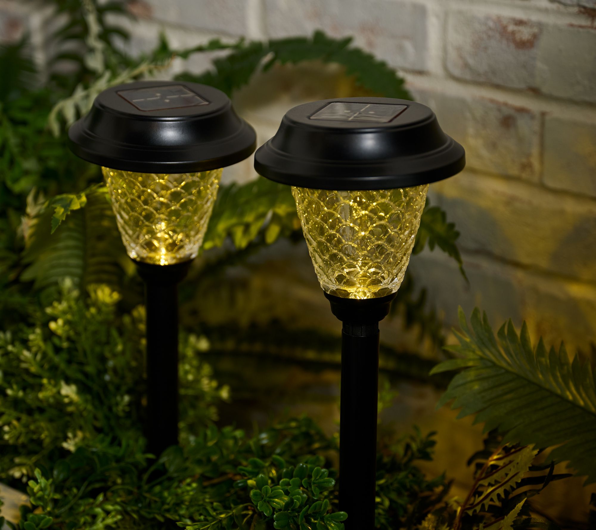 As Is EZ Solar 6-Piece  Choice of Glass Solar Pathway Lights