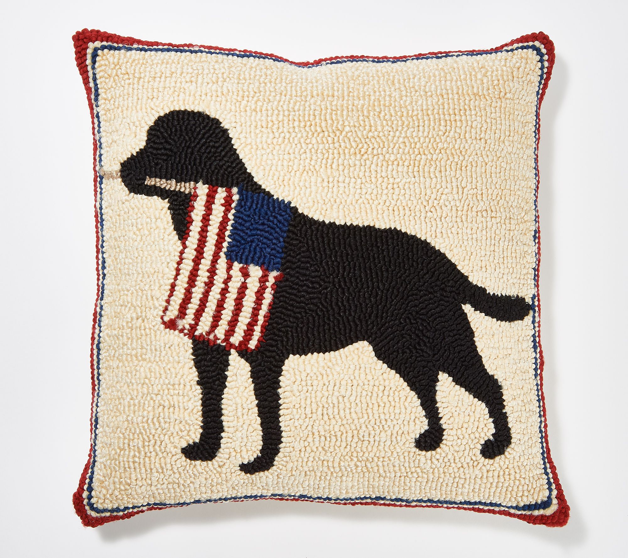Plow and Hearth Outdoor Square Patriotic Pooch Pillow