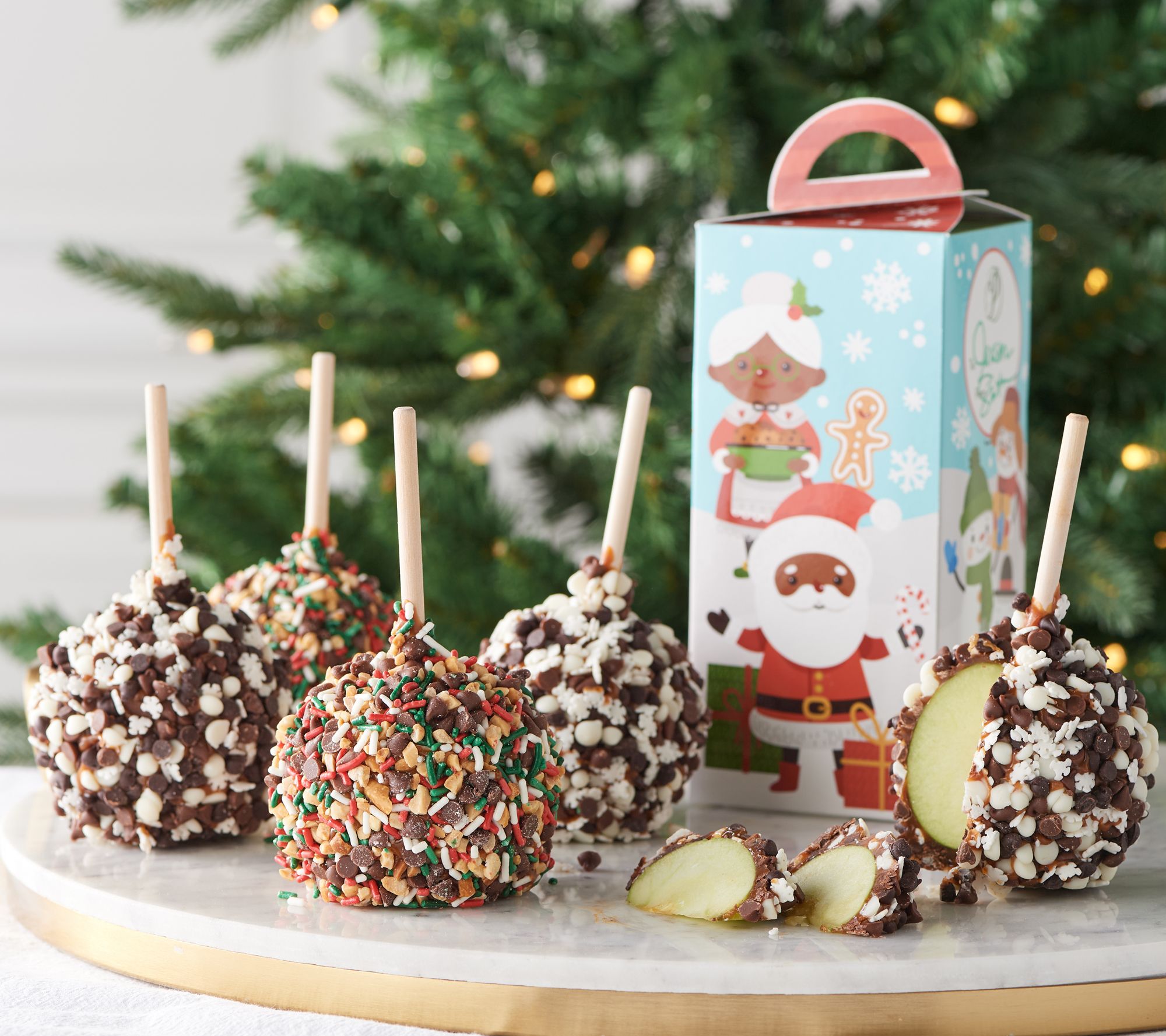 Mrs.Prindable's 8pc Individual Size Caramel Apples with Holiday Boxes