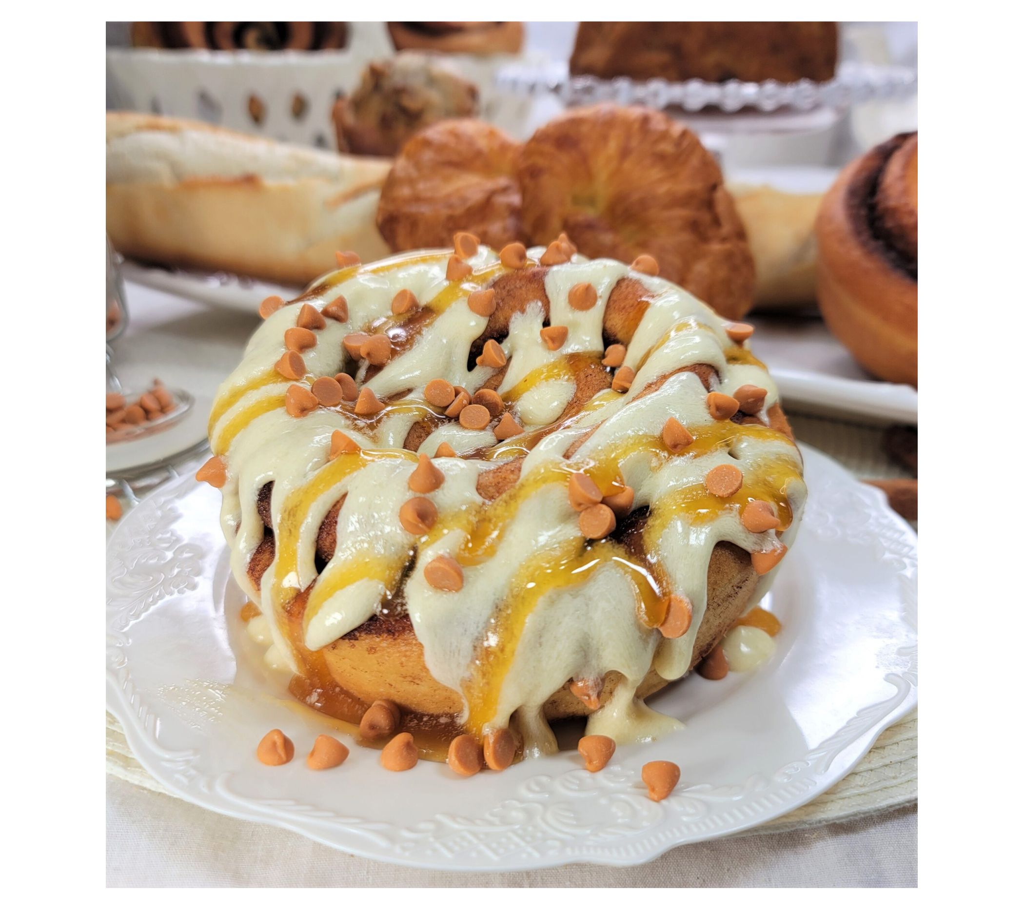 CinnaMom Bakery (12) Butterscotch Delight Cinnamon Roll