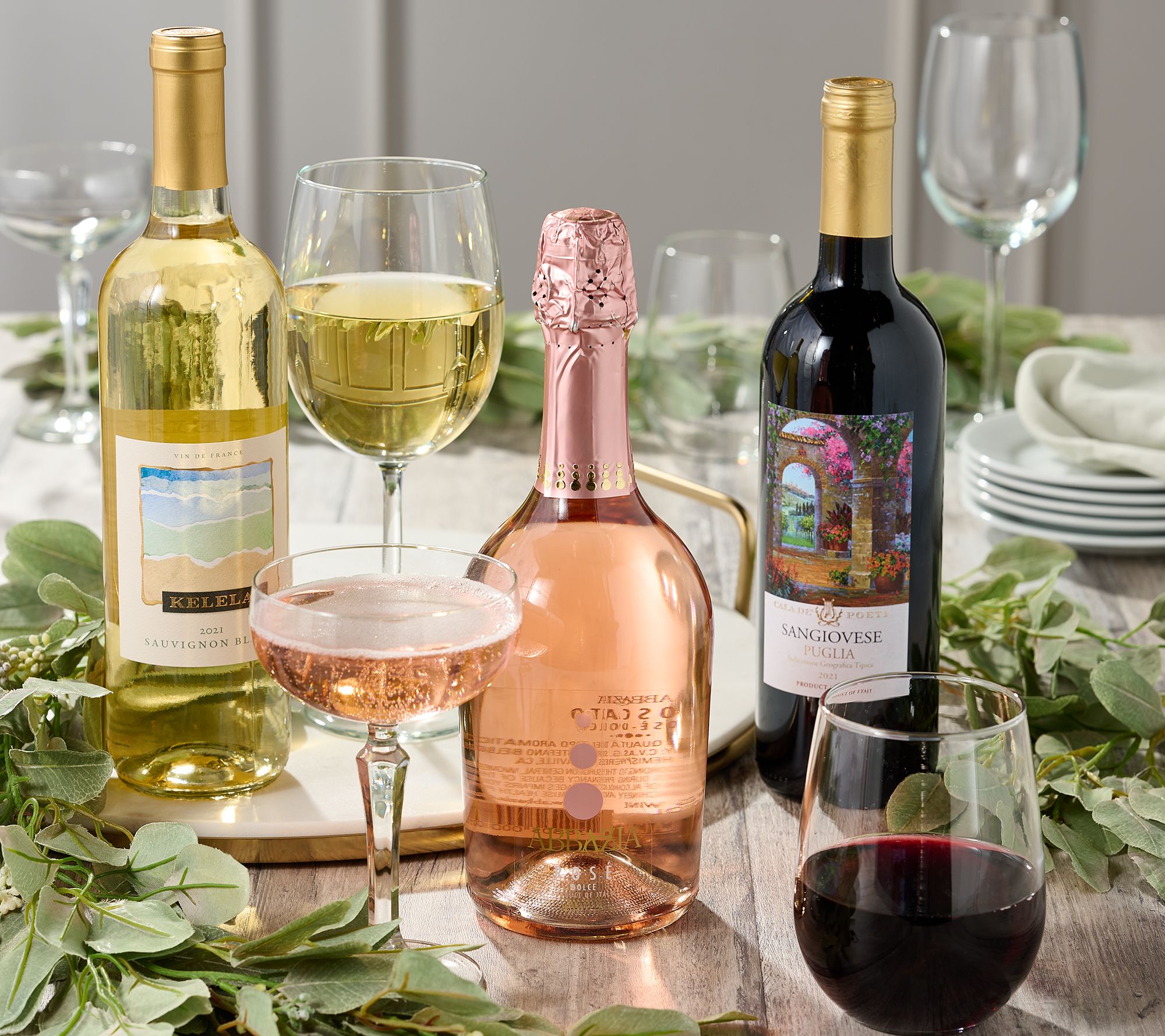  Martha Stewart (6)750ml Btls of Martha's Holiday Wine Favorites