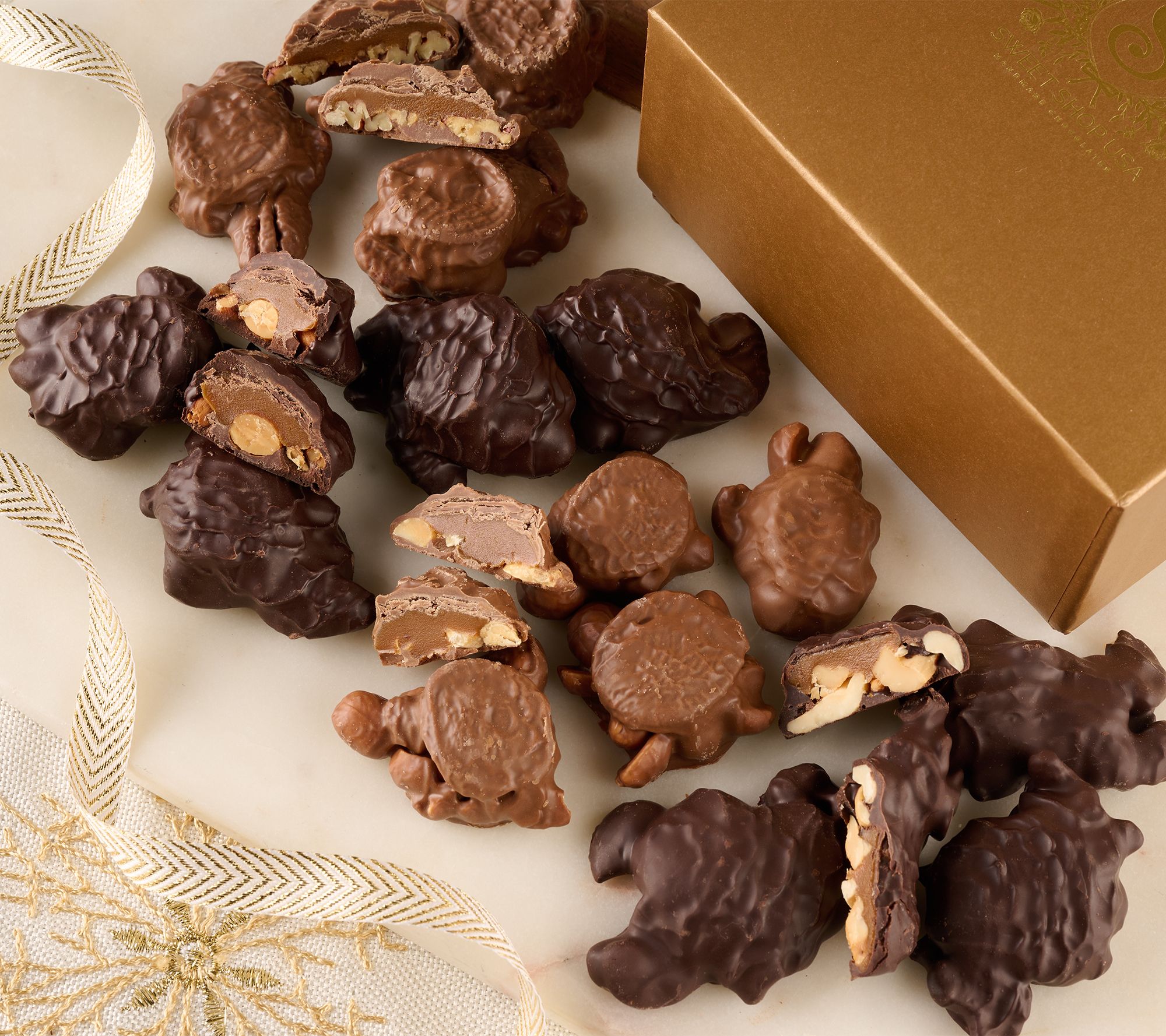 Sweet Shop (18) Individual Chocolate Caramel Nut Clusters