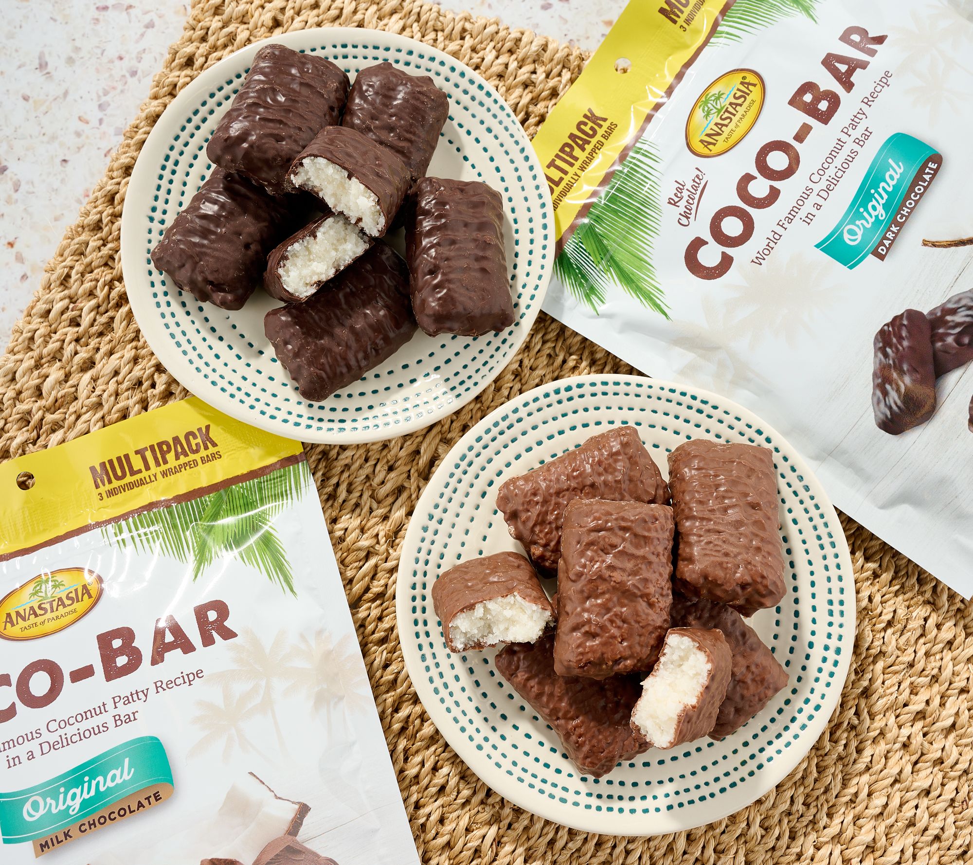 Anastasia Confections 18 Piece Chocolate Coconut Bars