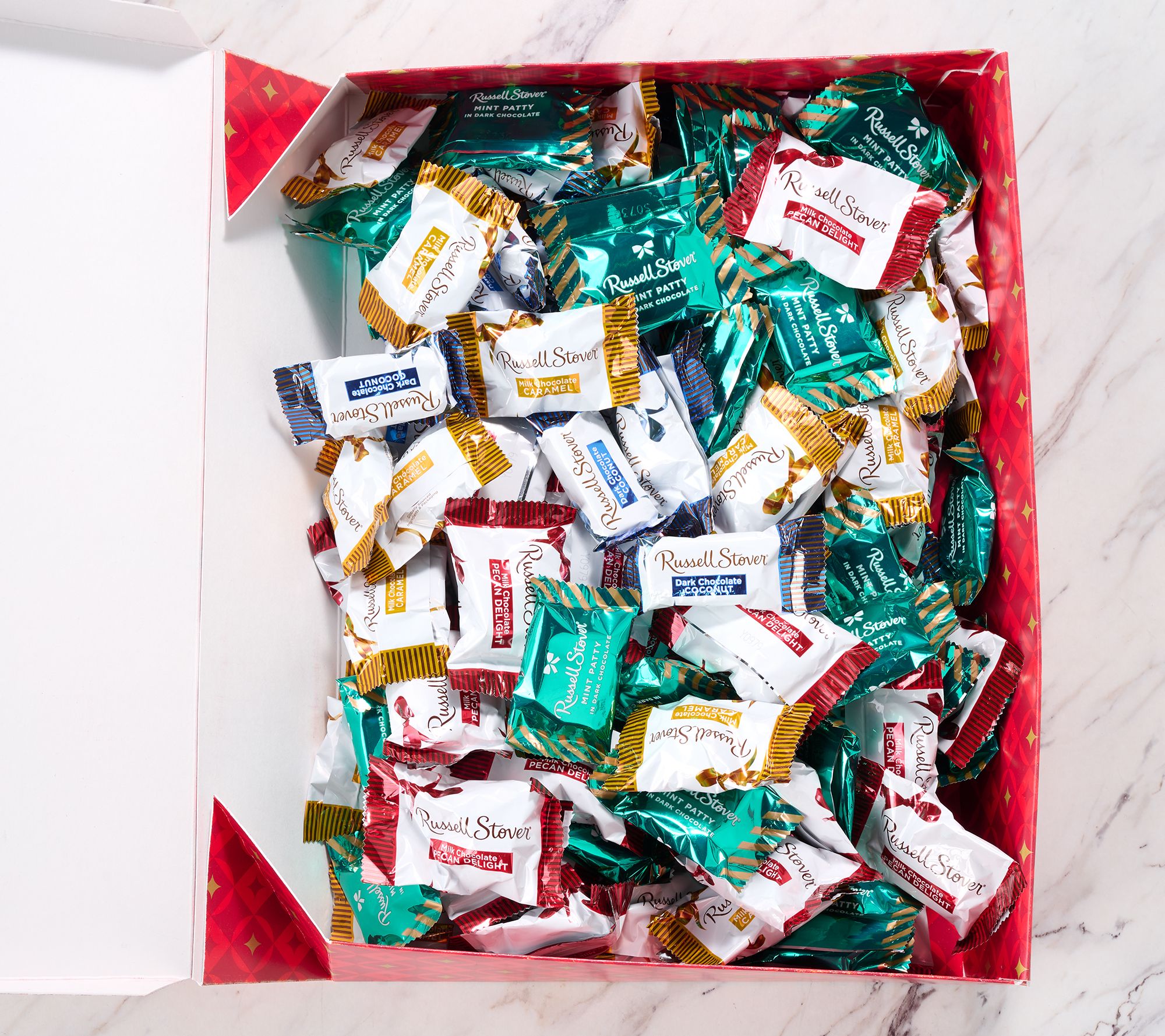 SH12/7 Russell Stover 100pc Chocolates in Holiday Santa Box | QVC