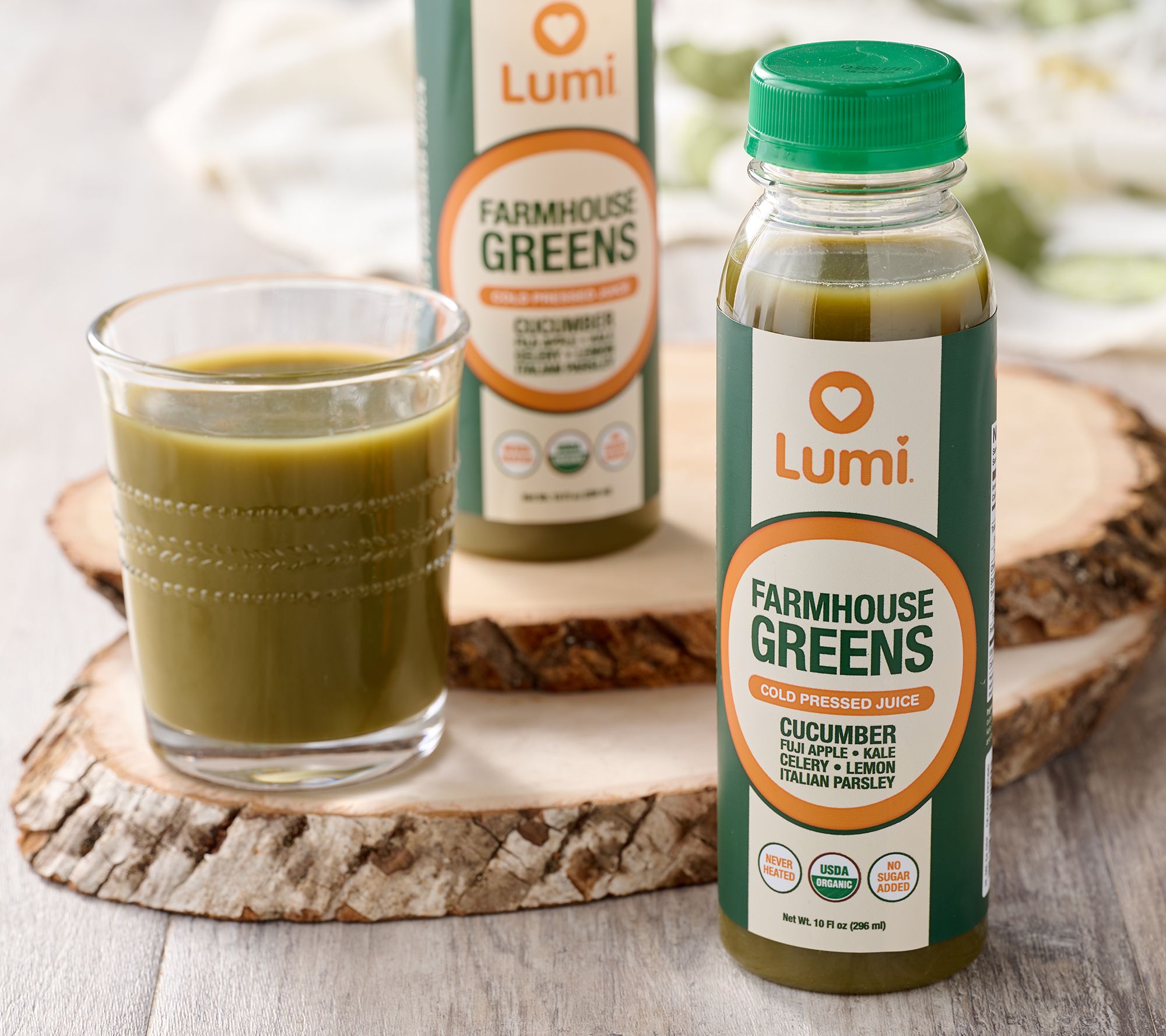 Lumi Juice (8) 10 oz Fruit & Veggie Cold Pressed Juices