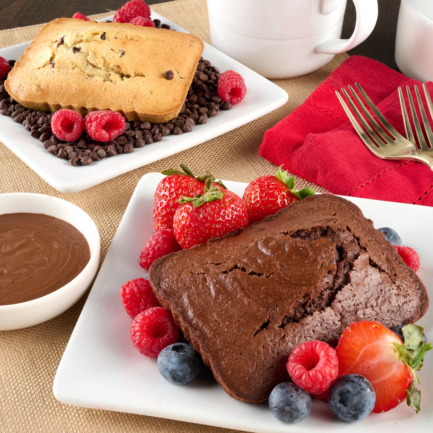 Total Cluster Fudge (10) 3oz Chocolate Chip or Brownie Air Fryer Cakes