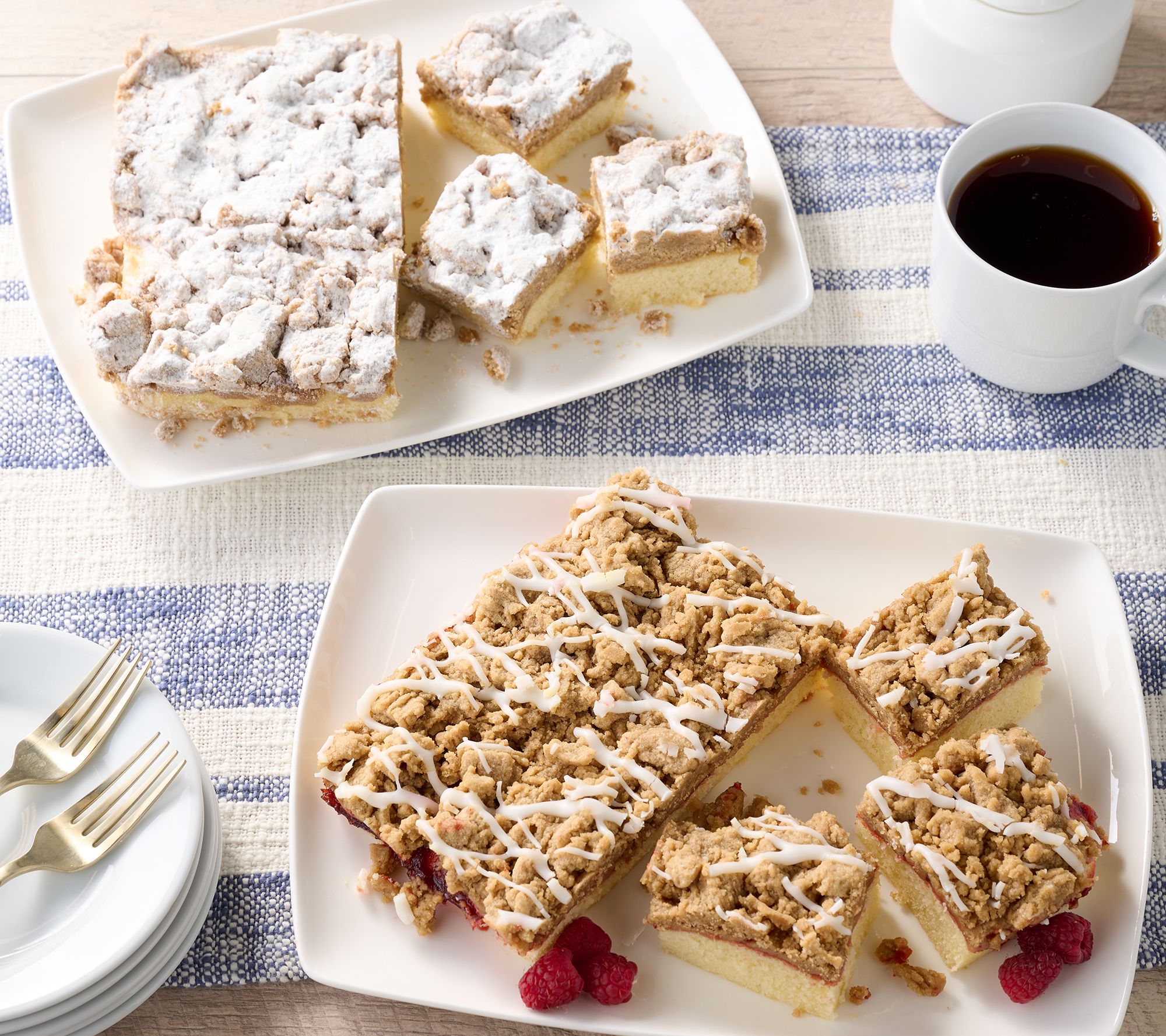 Muffins N' Stuff (2) 22oz Old Fashioned & Raspberry Crumb Cakes