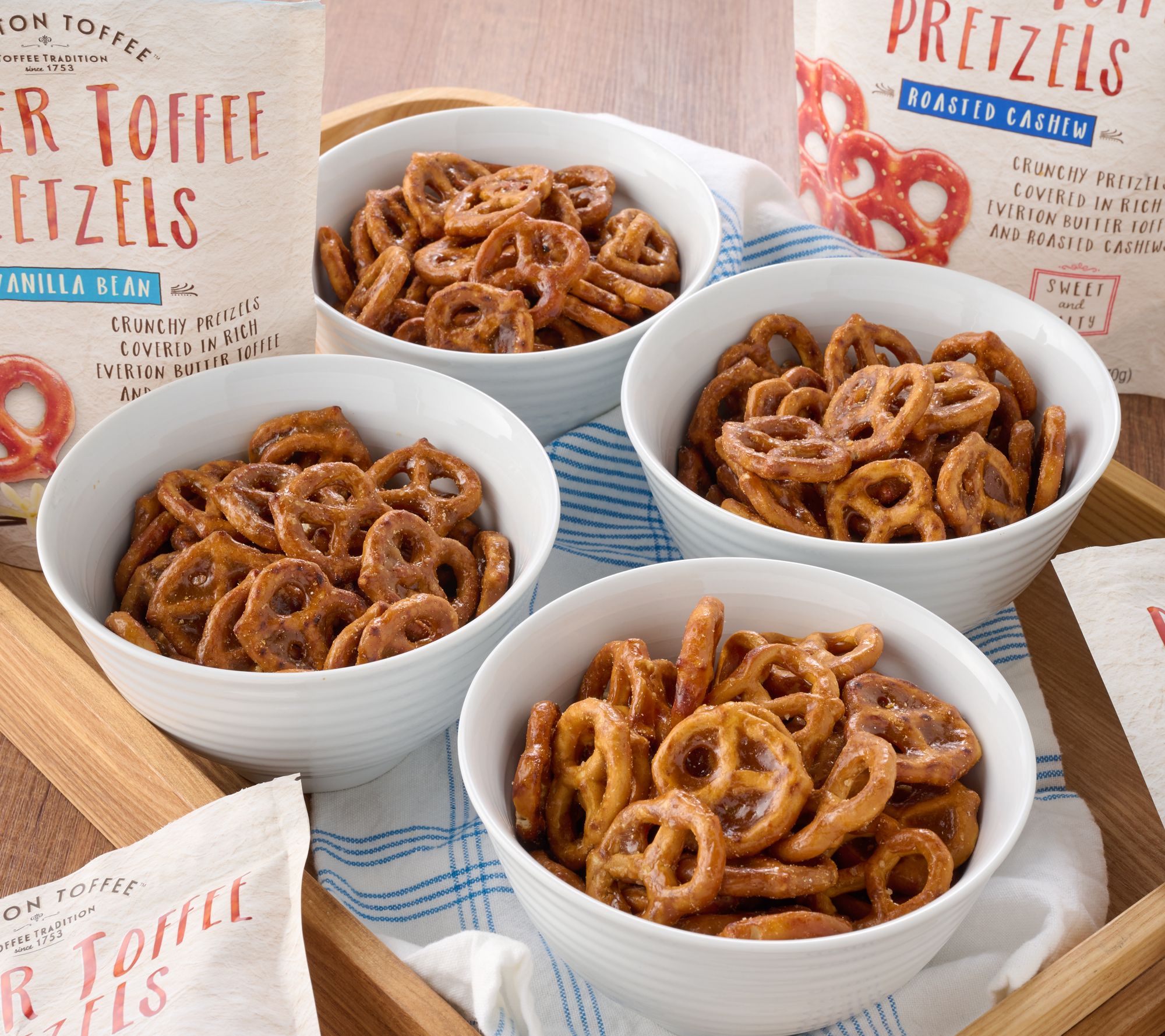 Everton Toffee (5) 6oz Bags Premium Butter Toffee Pretzels