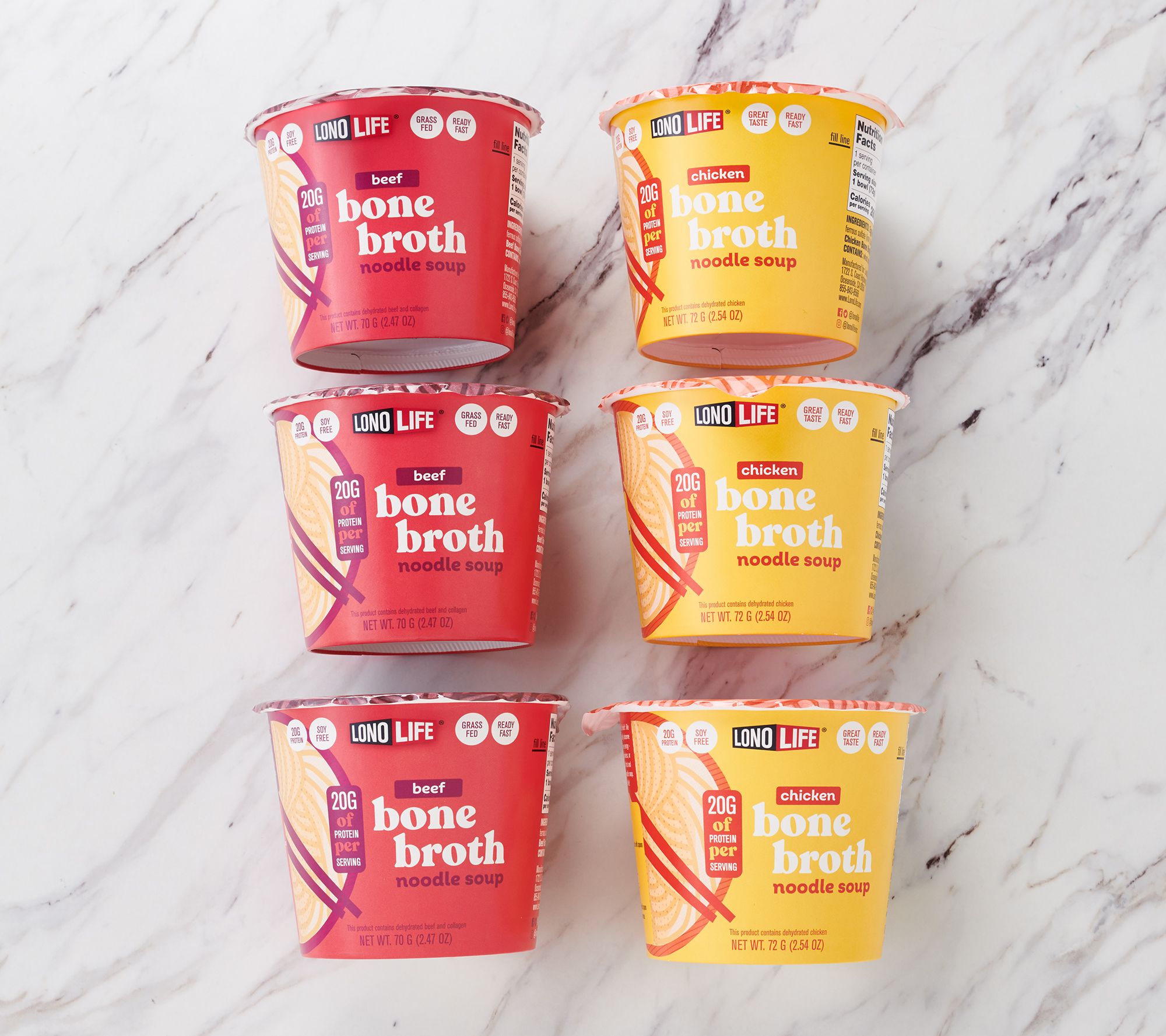 Lono Life (6) Bone Broth Noodle Cups