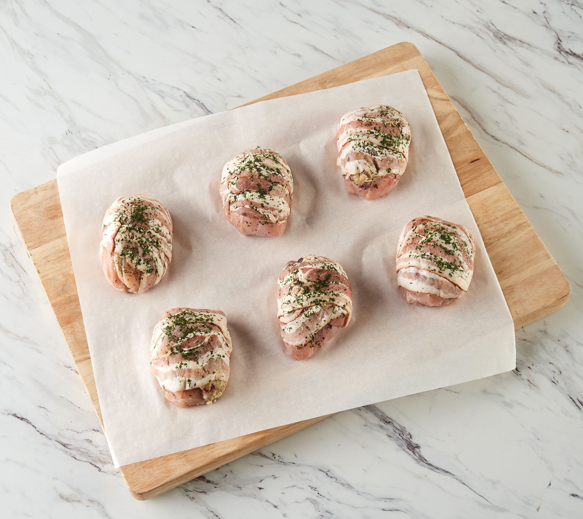 Corky's BBQ (6) 8oz Smoked Bacon Wrapped Turkey Breast