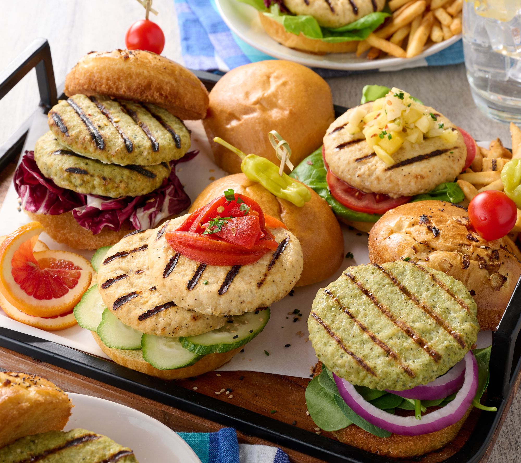 Rastelli's (20) 4-oz Original or Spinach Feta Turkey Burgers