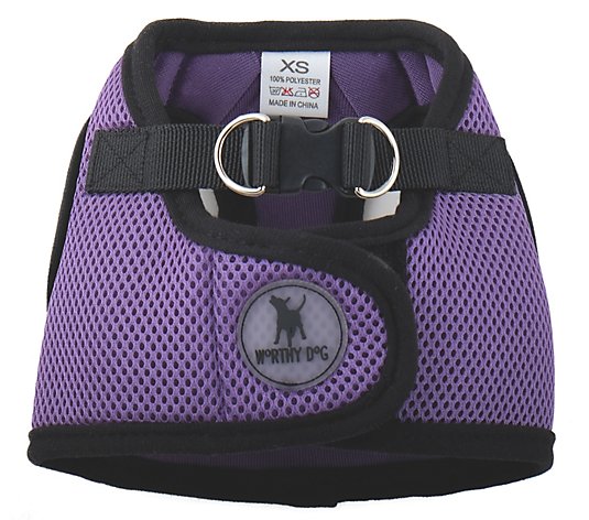 The Worthy Dog Purple Mesh Sidekick Harness