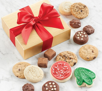 Ships 12/4 Cheryl's Cookie s Gold Holiday Box with 12 Assorted Treats