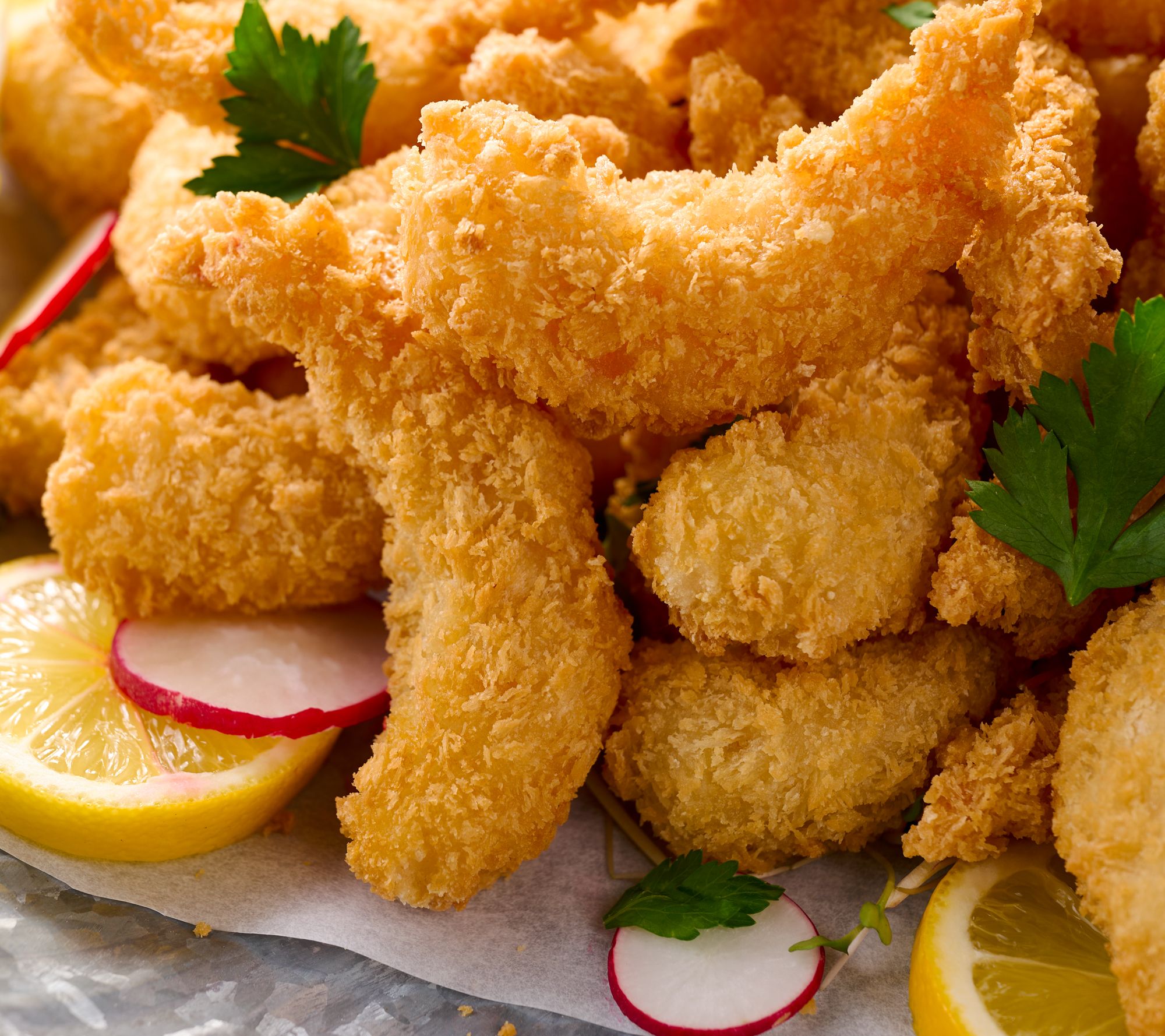 Egg Harbor 2.5lbs Colossal Tail-Off Garlic & Herb Fried Shrimp