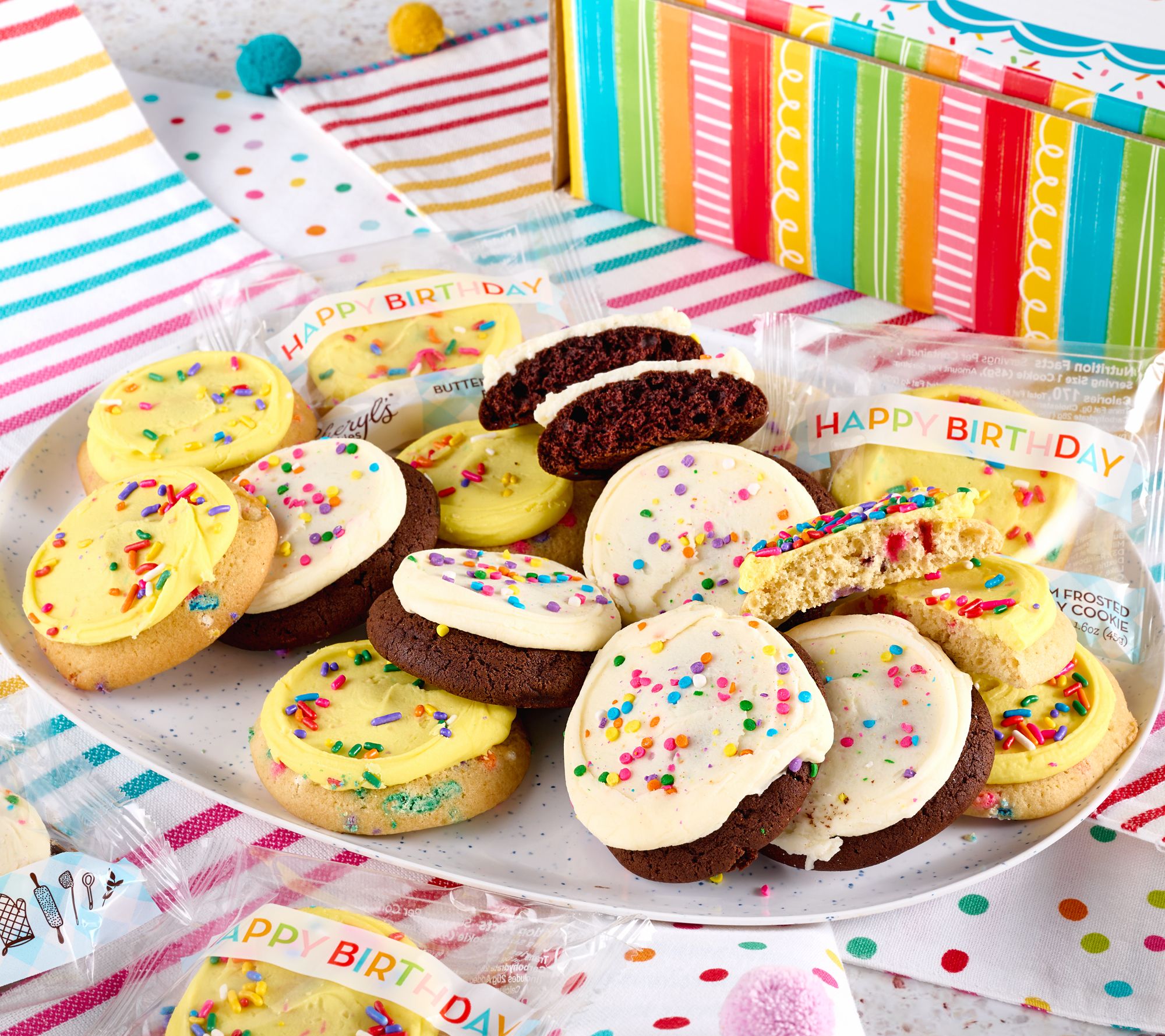 Cheryl's 24 Piece Birthday Bash Cookies Auto-Delivery