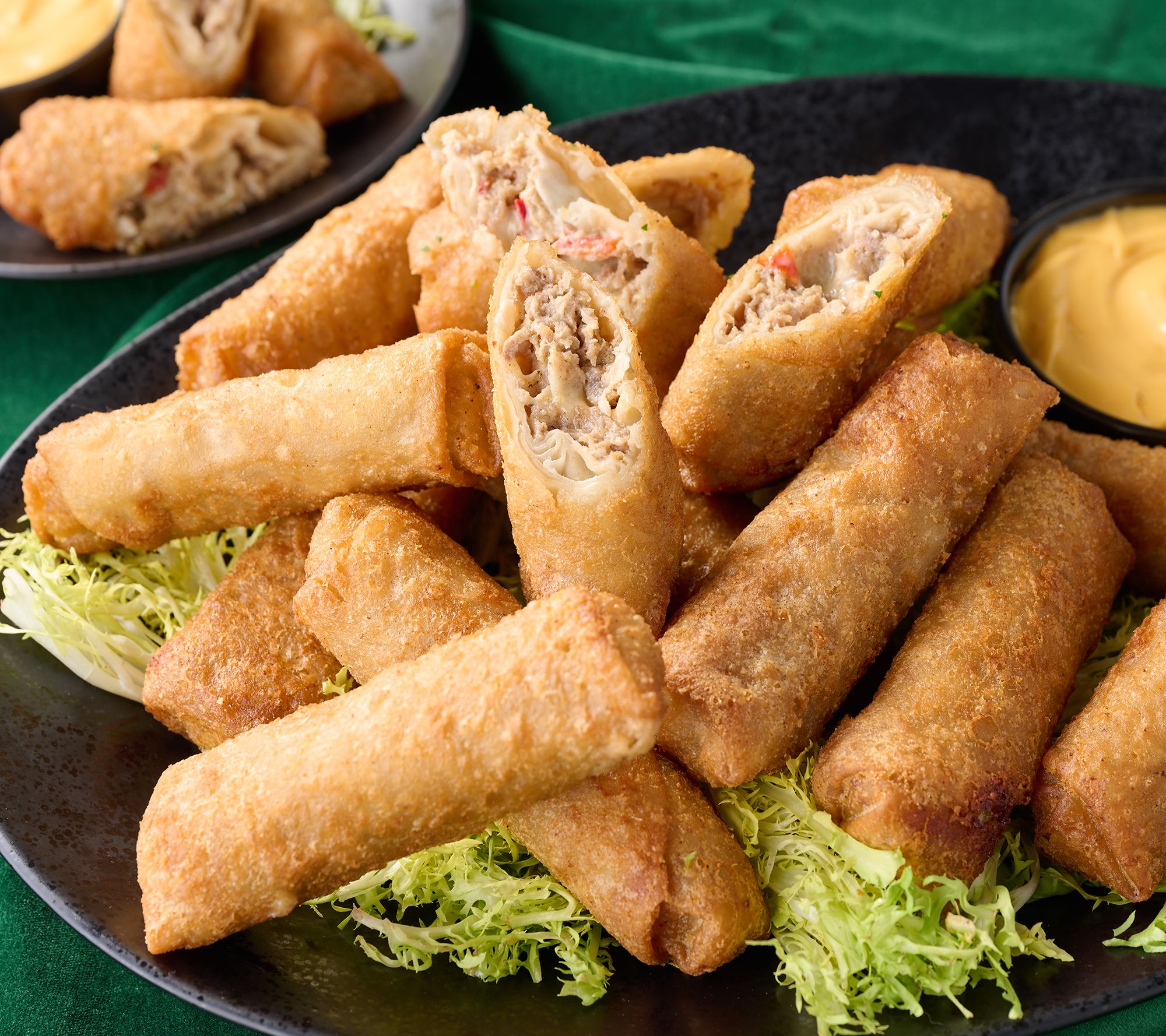 Falkor Fusion (24) 3oz Cheesesteak Egg Rolls & 6 Cheese Cups