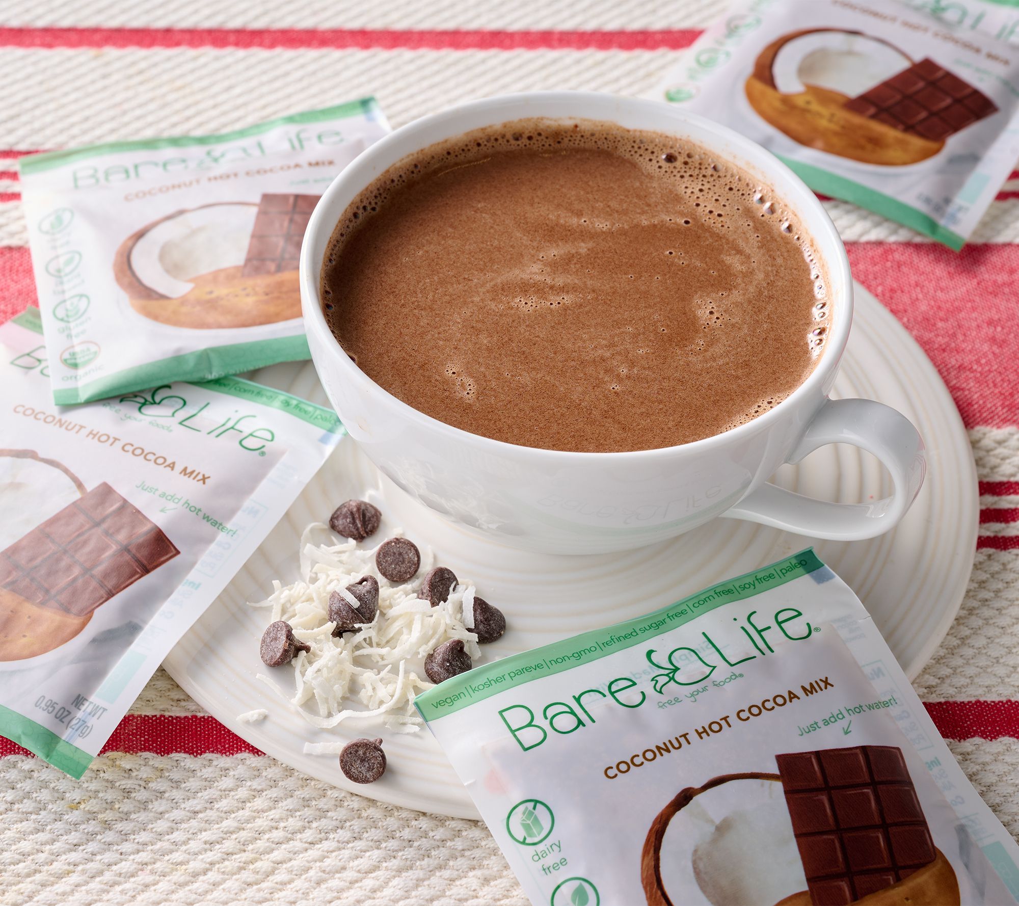 Bare Life (2) 10 Packs Dairy Free Hot Cocoa Mix