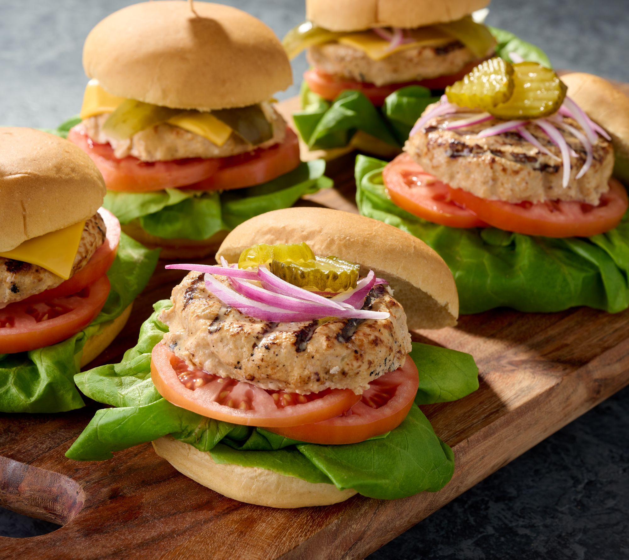 Agostino (12) 4-oz Fully Cooked Chicken & Cheddar Burgers