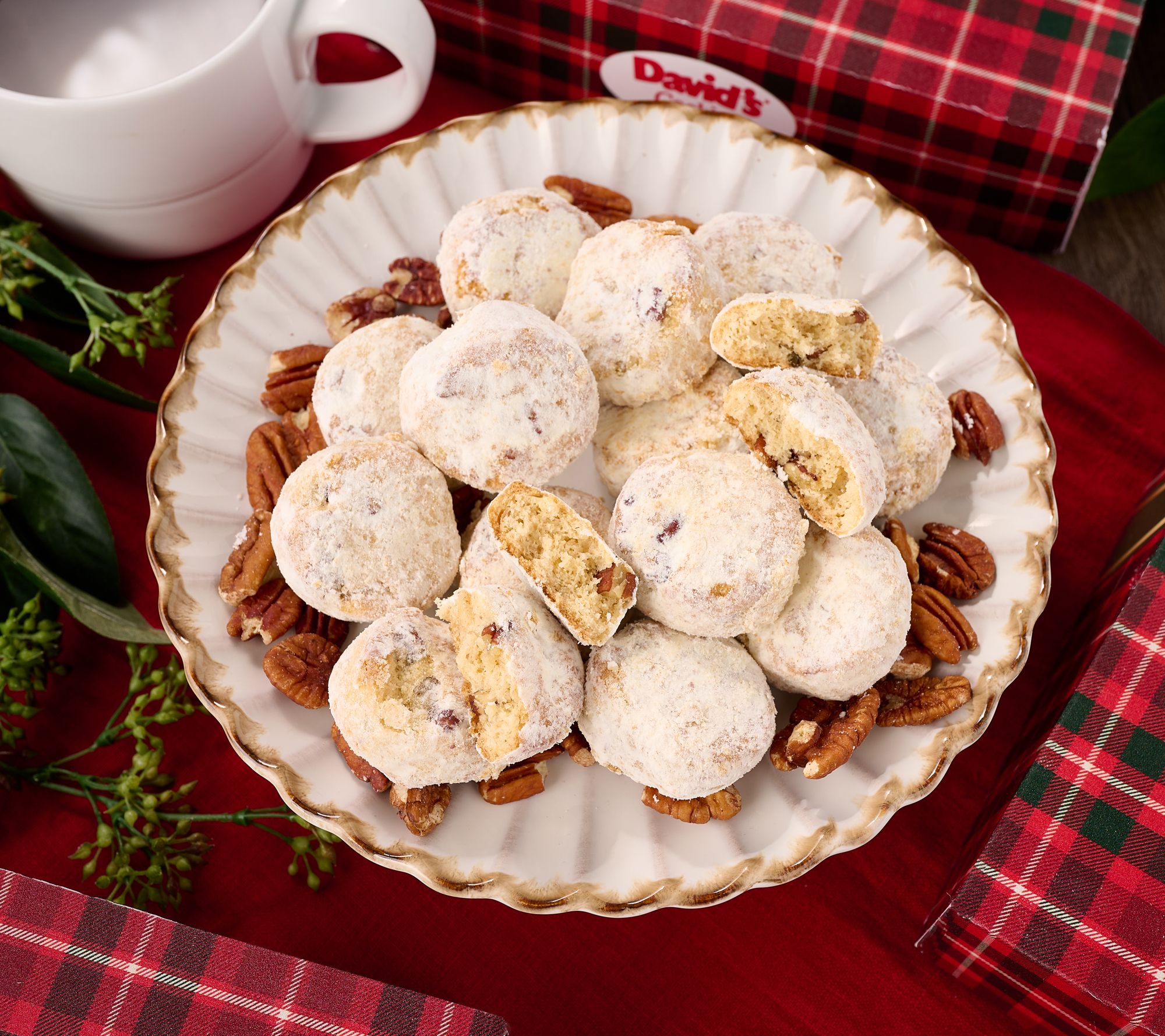 SH12/1 David's Cookies 3 lb Butter Pecan Meltaways in 3 Gift Boxes