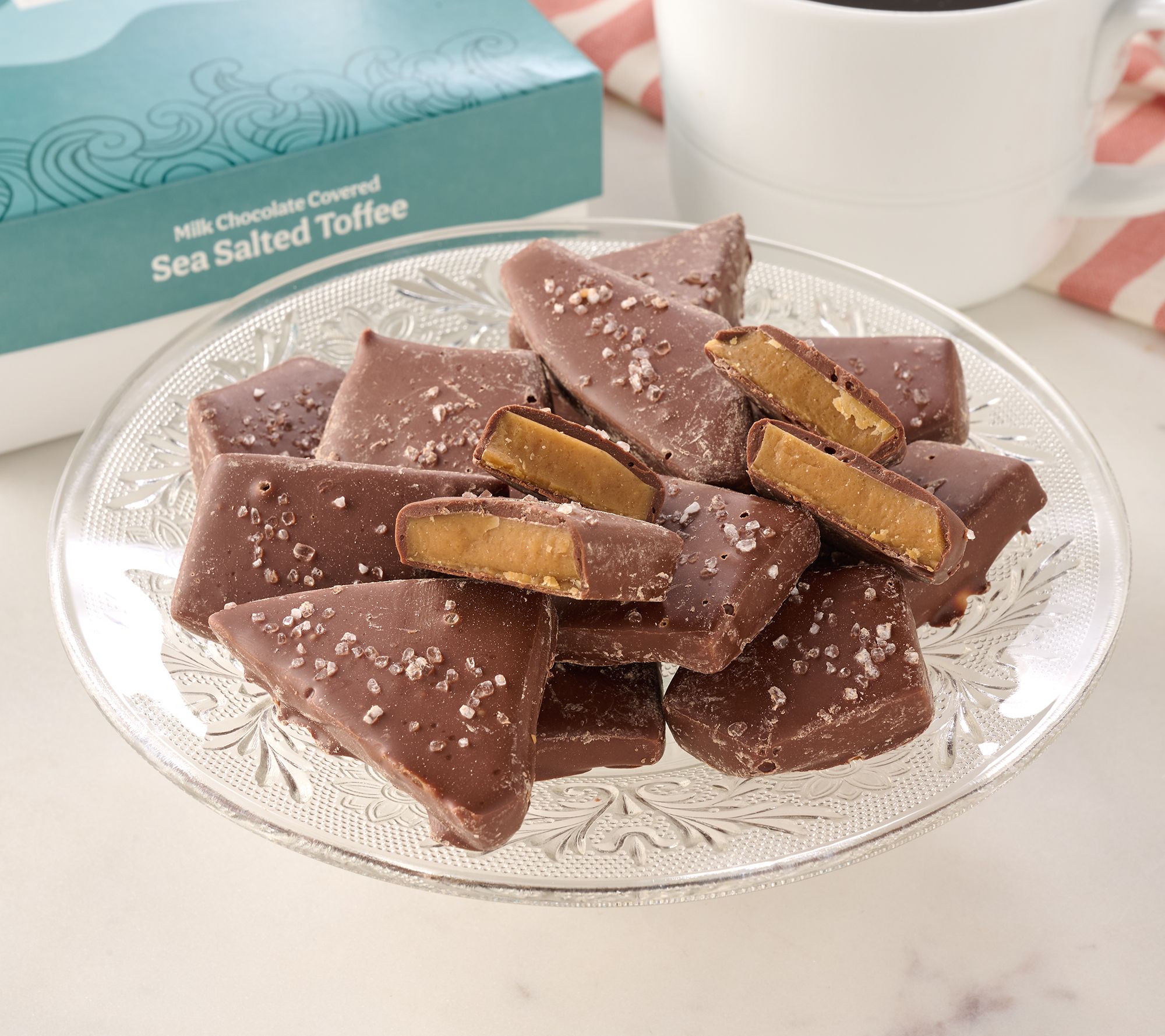 Bixby Chocolate (2) 1lb Boxes of Toffee in Milk or Dark Chocolate