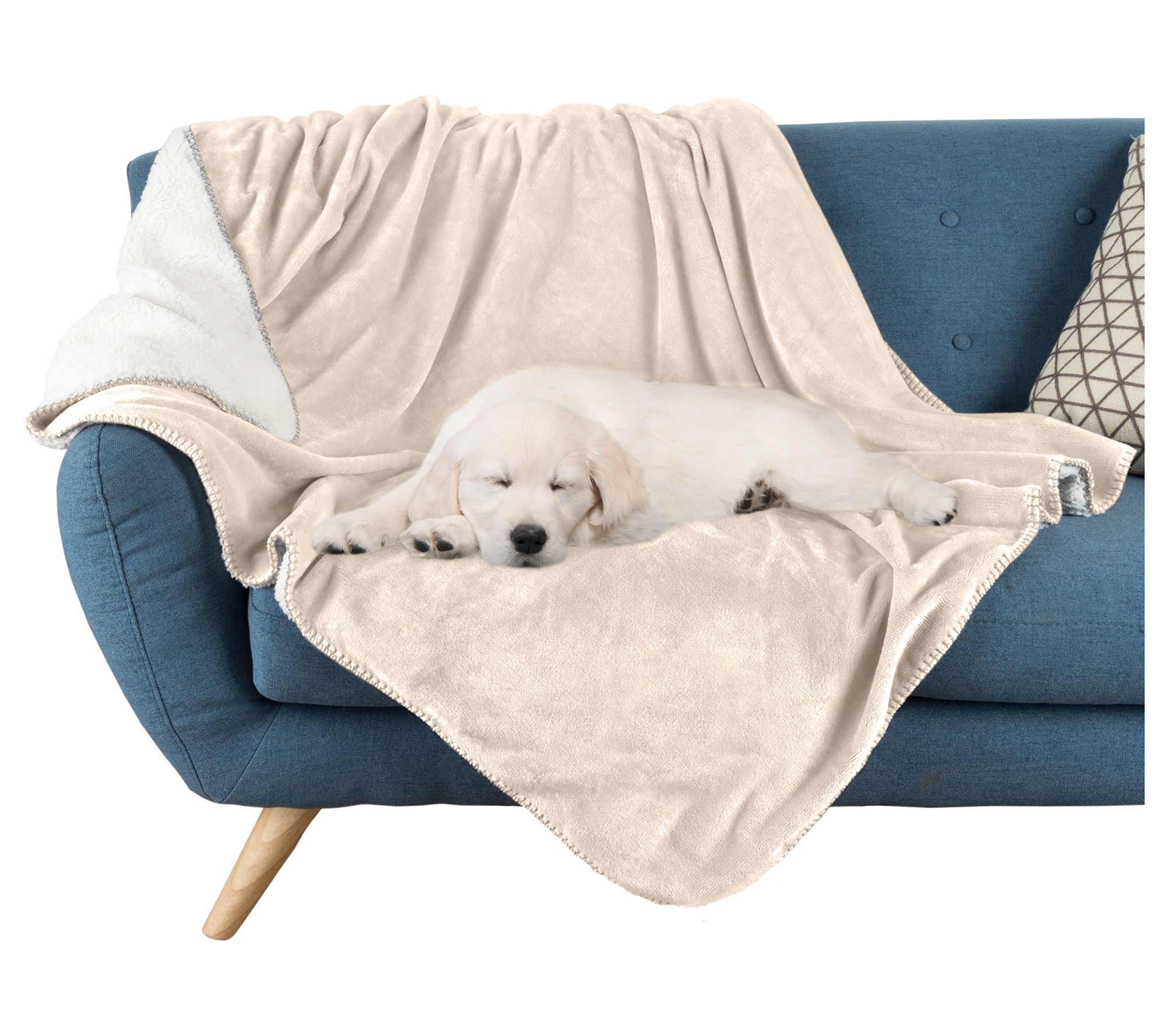 Petmaker 60x80 Reversible Sherpa Throw Pet Blanket