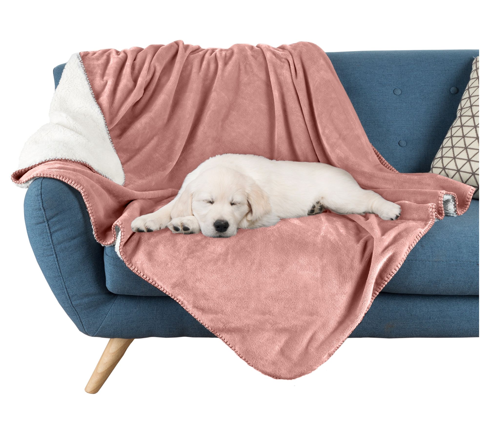 Petmaker 60x80 Reversible Sherpa Throw Pet Blanket