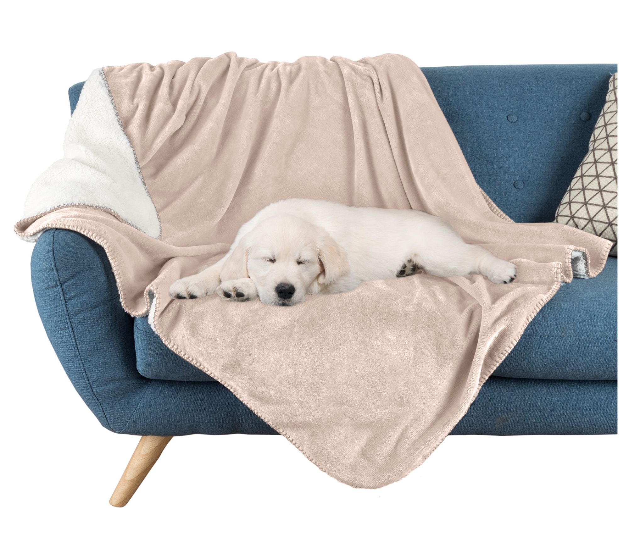 Petmaker 60x80 Reversible Sherpa Throw Pet Blanket